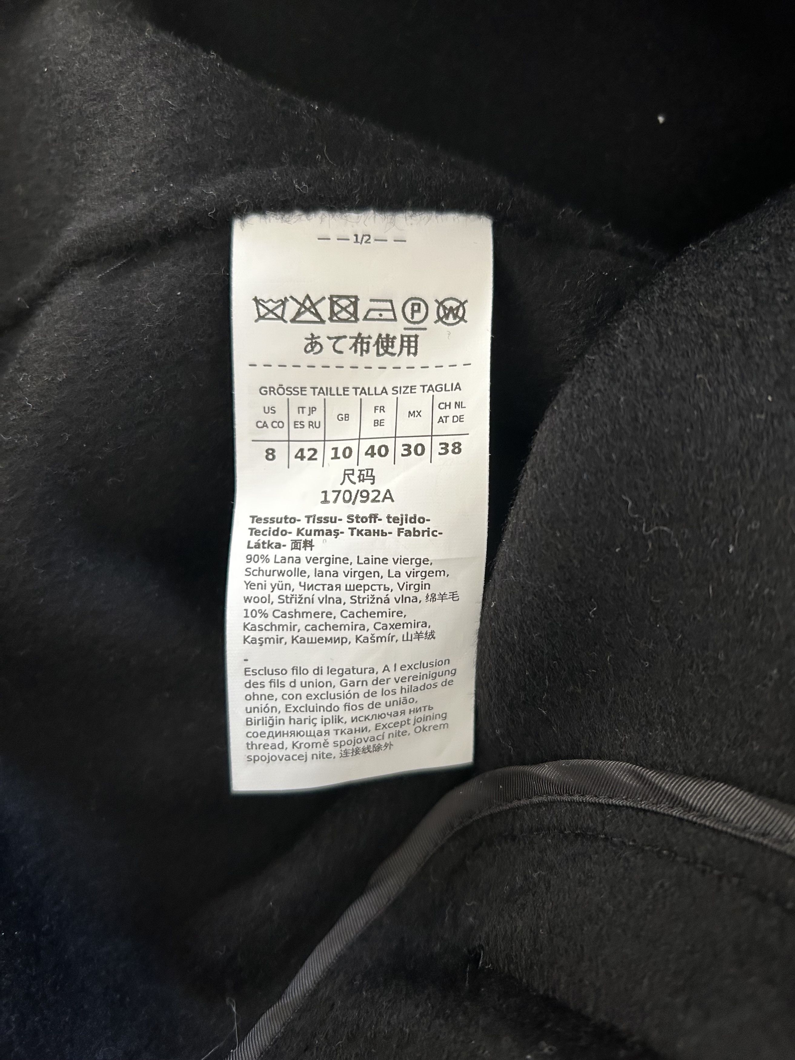 Sportmax Sportmax Black Wool Cashmere Double Breasted Belted Coat Size M / US 6-8 / IT 42-44 - 9 Thumbnail