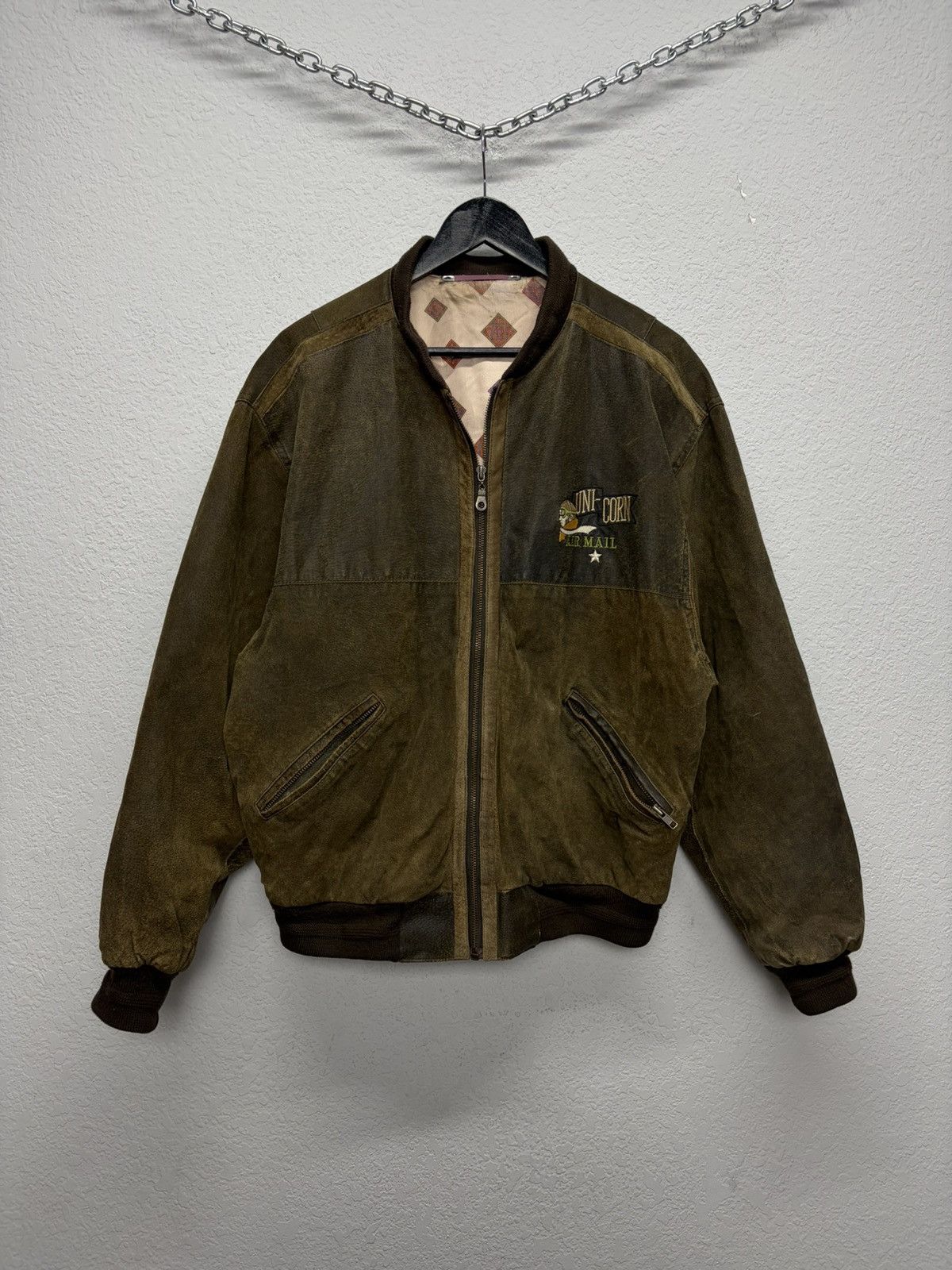 Hedi Slimane VTG Balenciaga Vibe Unicorn Air Mail Leather Fur Jacket 90s Size US M / EU 48-50 / 2 - 7 Thumbnail
