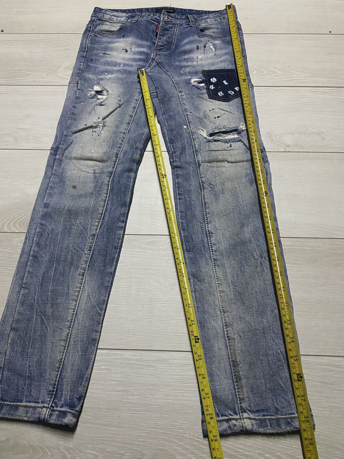 Dsquared2 Vintage DSquared Patches Distressed Amiri Style Skinny Jeans Size US 30 / EU 46 - 12 Thumbnail