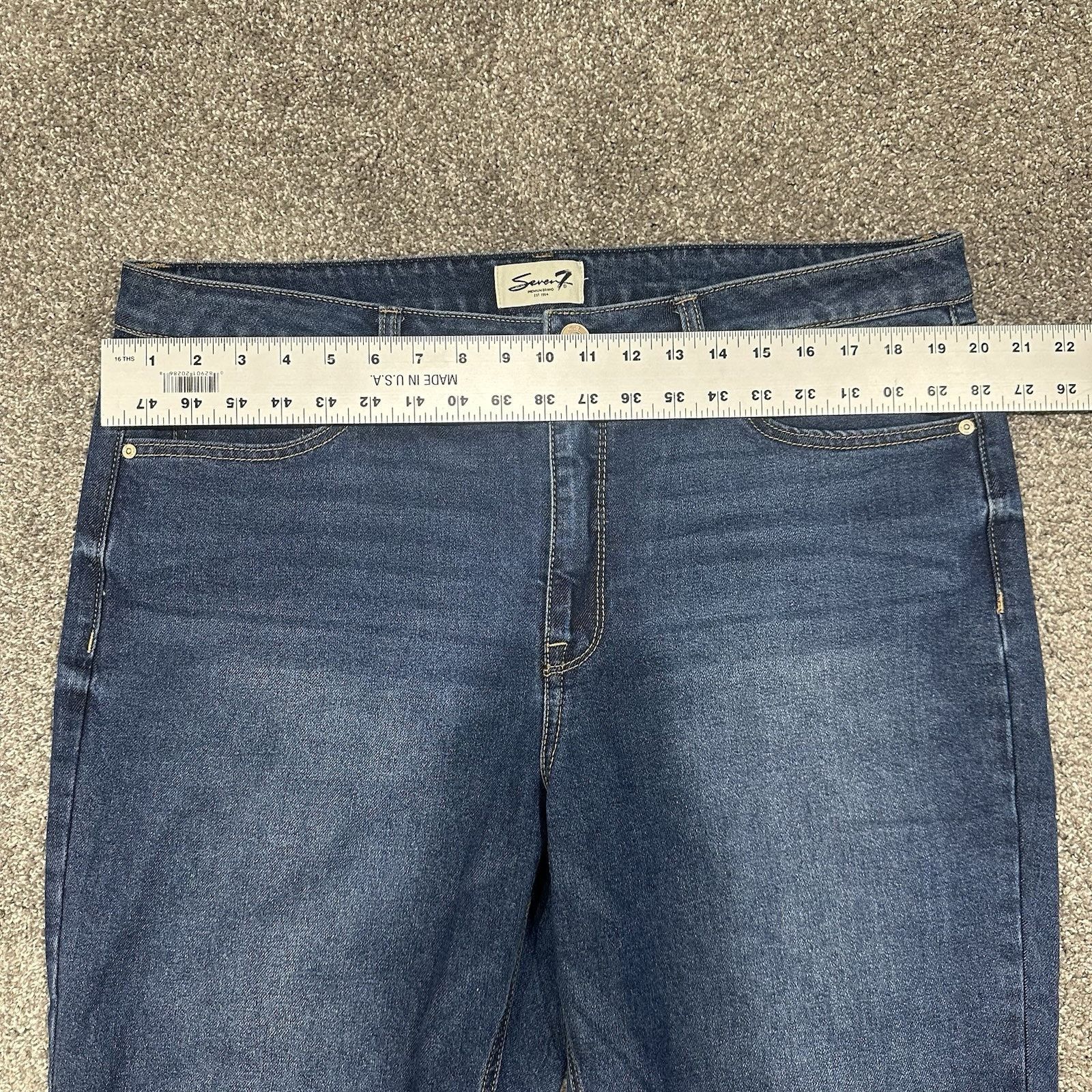 Seven 7 Seven7 The Straight Jeans Womens Size 16 Blue Denim Y2K Size 40" / US 18 - 8 Thumbnail