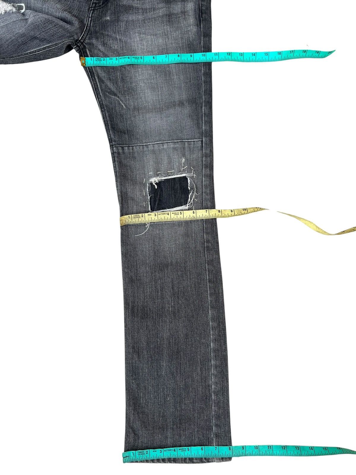 Beams Plus Beams X Vaporize Distressed Stretch Denim Flare Jeans Size US 32 / EU 48 - 5 Thumbnail