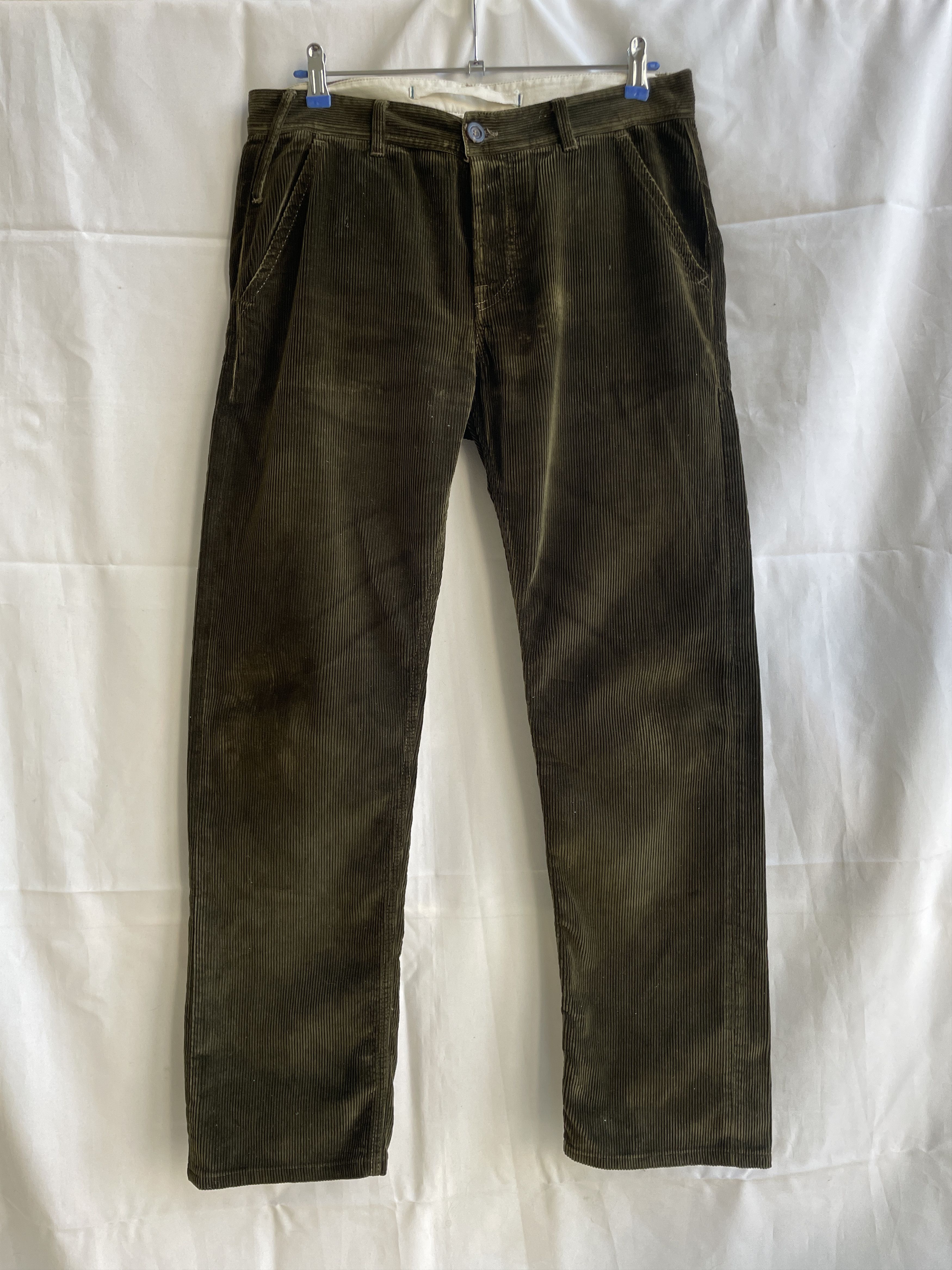 Scarti-Lab Scarti Lab 101 SN814 Green Corduroy Pants Size 33 Size US 33 - 1 Thumbnail