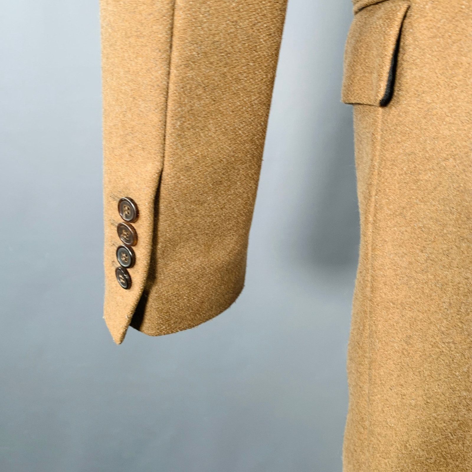 AMI AMI Size 36 Camel Wool Blend Double Breasted Coat Size US S / EU 44-46 / 1 - 5 Thumbnail