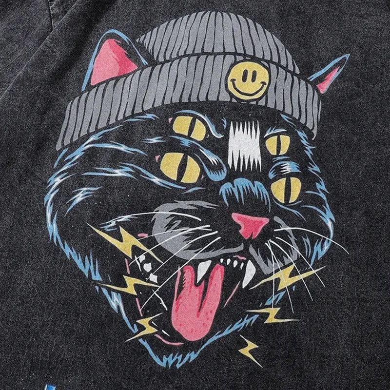 Japanese Brand × Vintage 80s Cartoon Design Face Oversized Printed Vintage T Shirt Size US L / EU 52-54 / 3 - 3 Thumbnail