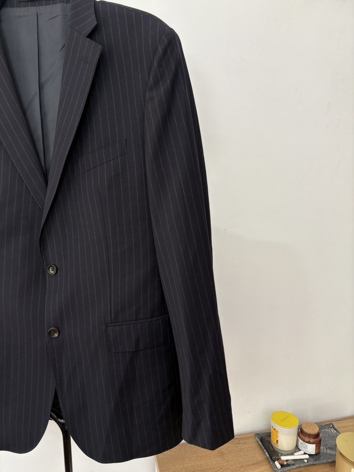 Designer × Windsor Smith Windsor Men’s Pinstripe Suit – Slim Fit, 100% Wool, Excell Size 50L - 5 Thumbnail