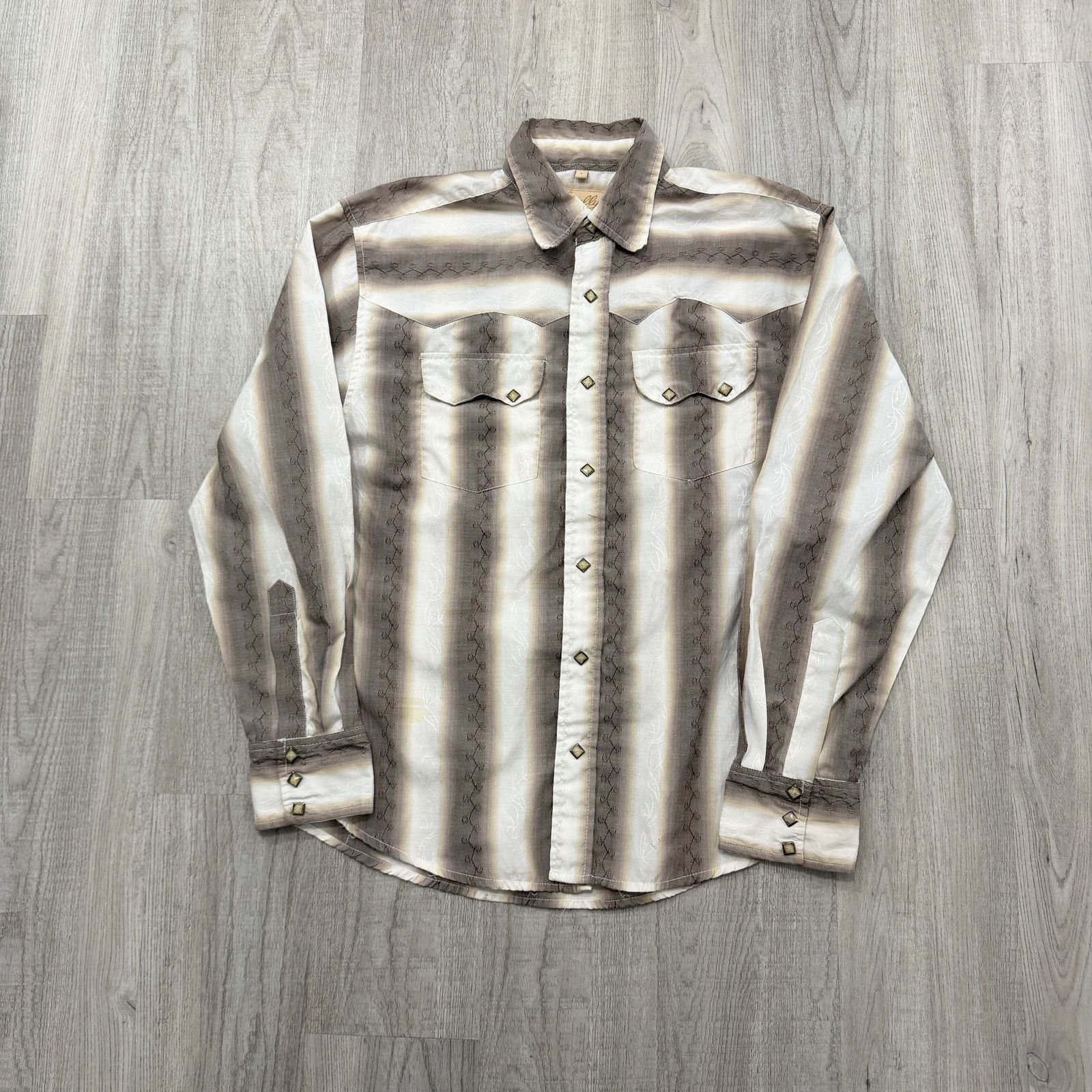 Scully Leather Vintage Scully Western Pearl Snap Shirt Mens Small Brown Size US S / EU 44-46 / 1 - 1 Thumbnail
