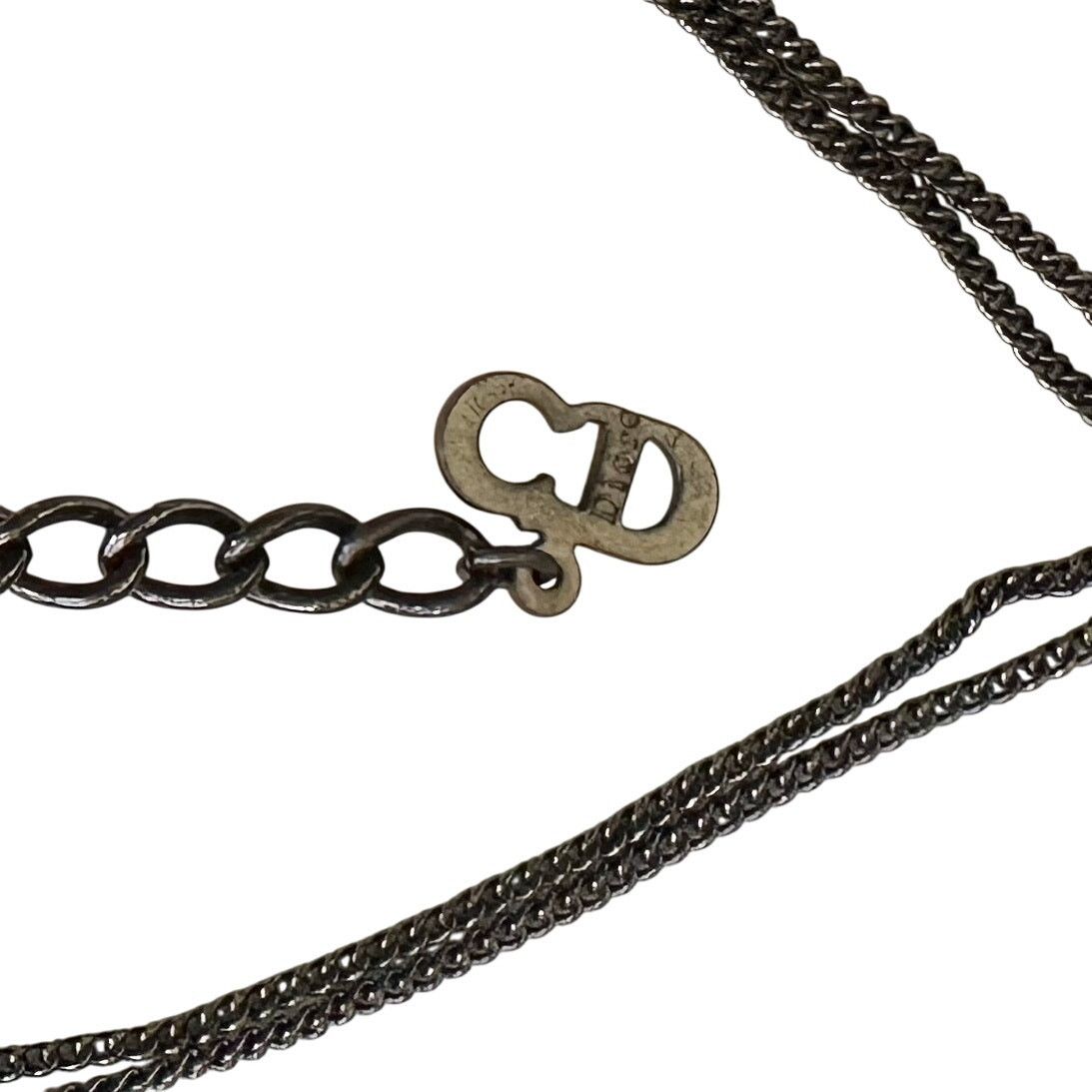 Dior Christian Dior Dog Tag Style Necklace - Gunmetal Size ONE SIZE - 9 Thumbnail