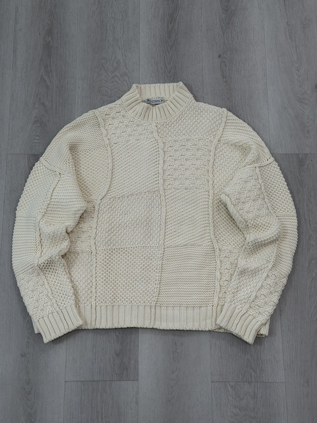 JW Anderson JW Anderson SS20 Cotton Patch Work Heavyweight Knit Sweater Size US XL / EU 56 / 4 - 1 Thumbnail