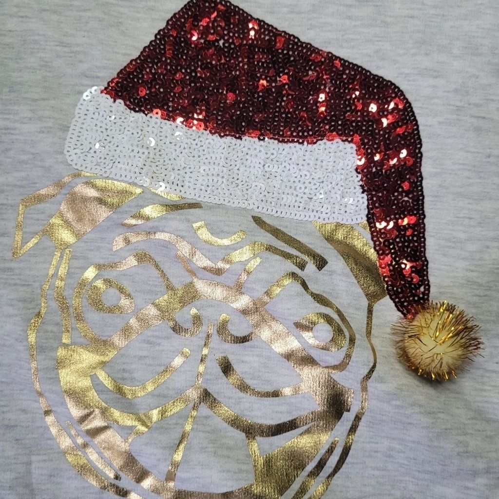 PRIX WORKSHOP Workshop, Christmas sweatshirt, bulldog, small, nwot Size S / US 4 / IT 40 - 2 Thumbnail