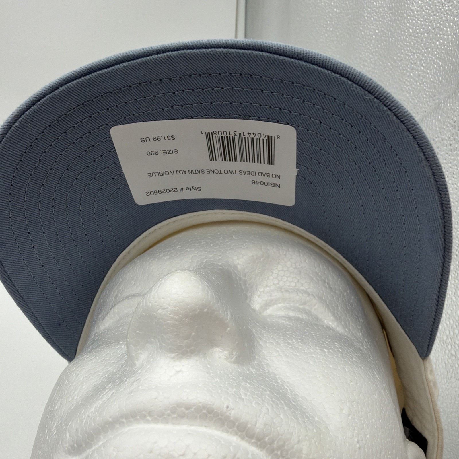 Other NO BAD IDEAS Two Tone Unisex Ivory Blue Adjustable NWT Cap Size ONE SIZE - 8 Thumbnail
