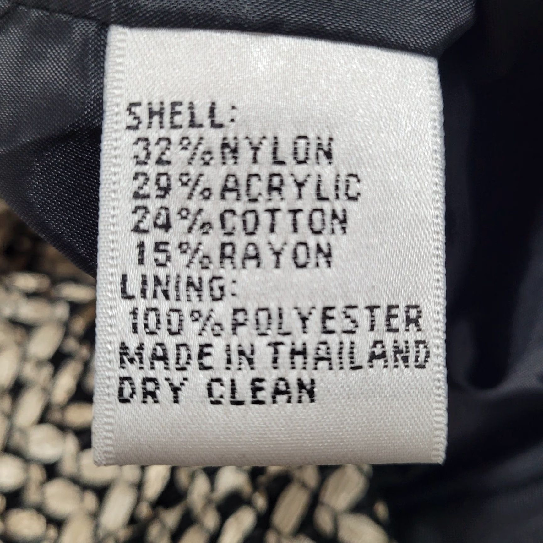 Talbots Talbots Jacket 14P Beige Black Textured Buttoned Collared Lined Long Sleeve Size XL / US 12-14 / IT 48-50 - 4 Thumbnail