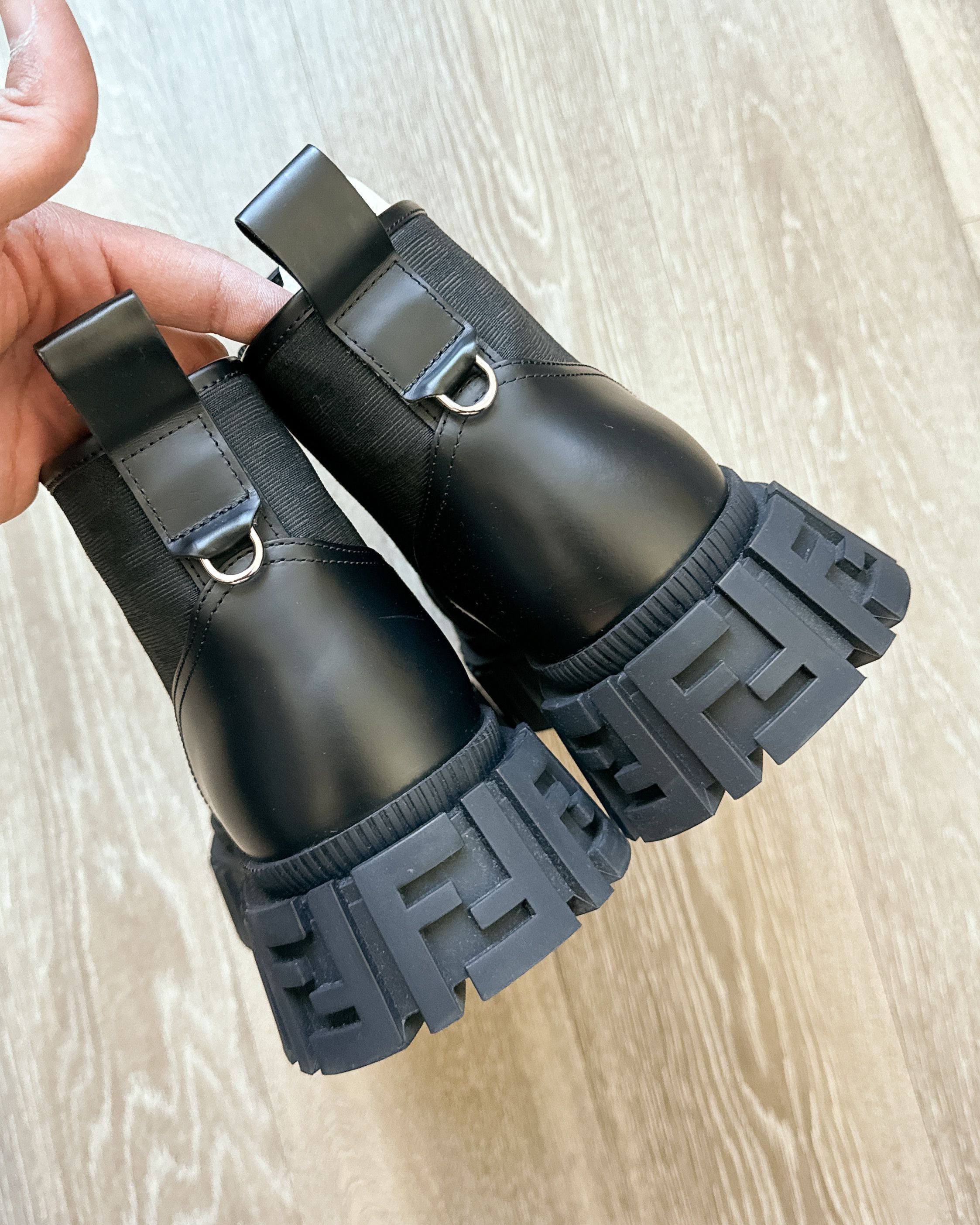 Fendi Fendi Force Biker Boots Men's 11 FF Canvas Monogram Black Size US 11 / EU 44 - 7 Thumbnail