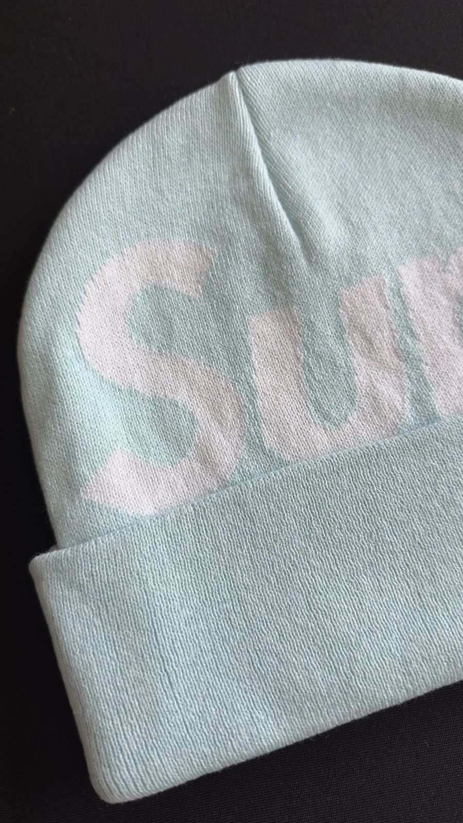 Supreme Supreme Big Logo Beanie Light Blue Size ONE SIZE - 3 Thumbnail