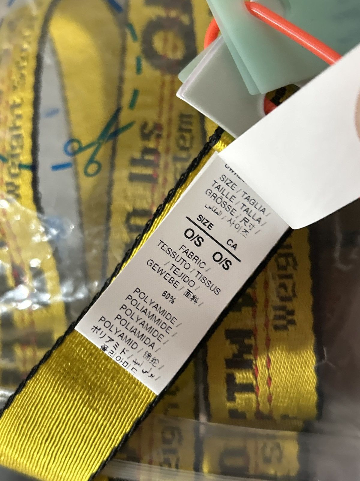 Off-White Off-White Mini Industrial Belt “yellow and black” Size ONE SIZE - 6 Thumbnail