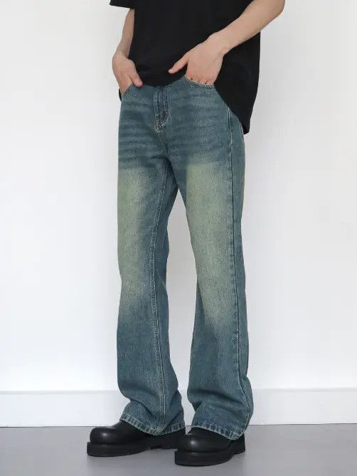 Japanese Brand VIBE American retro cleanfit loose straight flared jeans Size US 32 / EU 48 - 2 Thumbnail