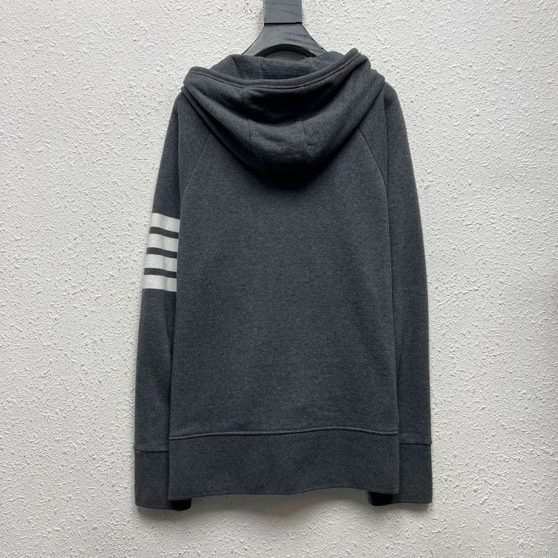 Thom Browne Thom browne Grey zipper hooded sweatshirt jacket 2503-Nexta Size US XXL / EU 58 / 5 - 2 Thumbnail