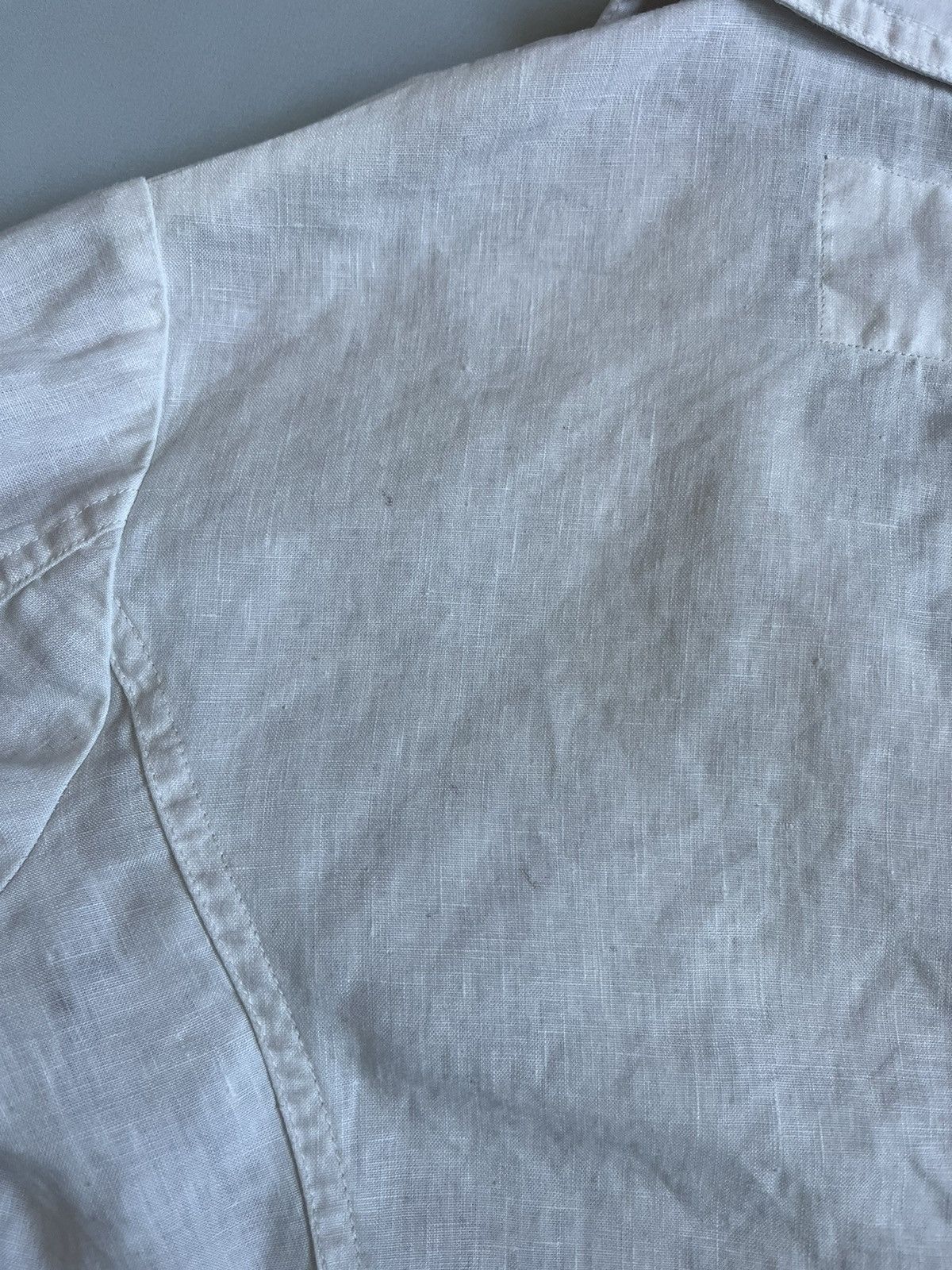 Black Label × Rundholz RUNDHOLZ Black Label Women White Linen Faded Pocket Blazer Size M / US 6-8 / IT 42-44 - 18 Thumbnail