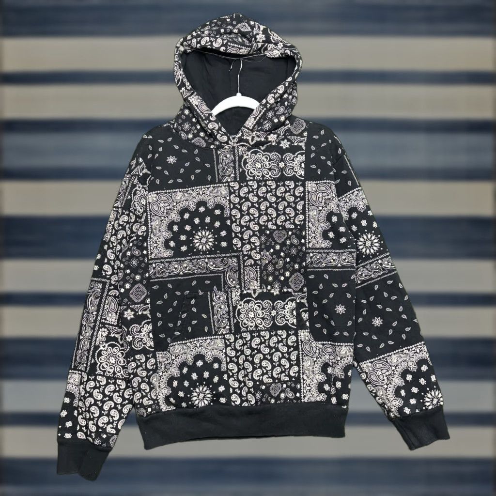 Talentless Talentless Hoodie Mens Small Bandana Paisley Patchwork Pullover Sweatshirt AOP Size US S / EU 44-46 / 1 - 1 Thumbnail