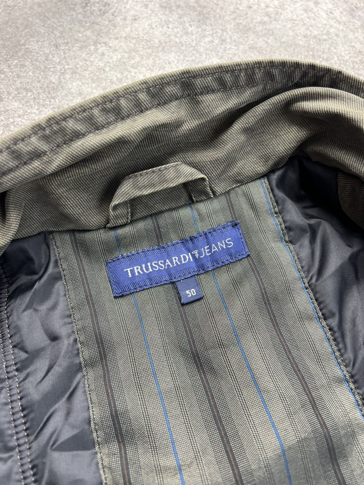 Trussardi × Vintage Trussardi vintage faded khaki bomber jacket Size US L / EU 52-54 / 3 - 7 Thumbnail