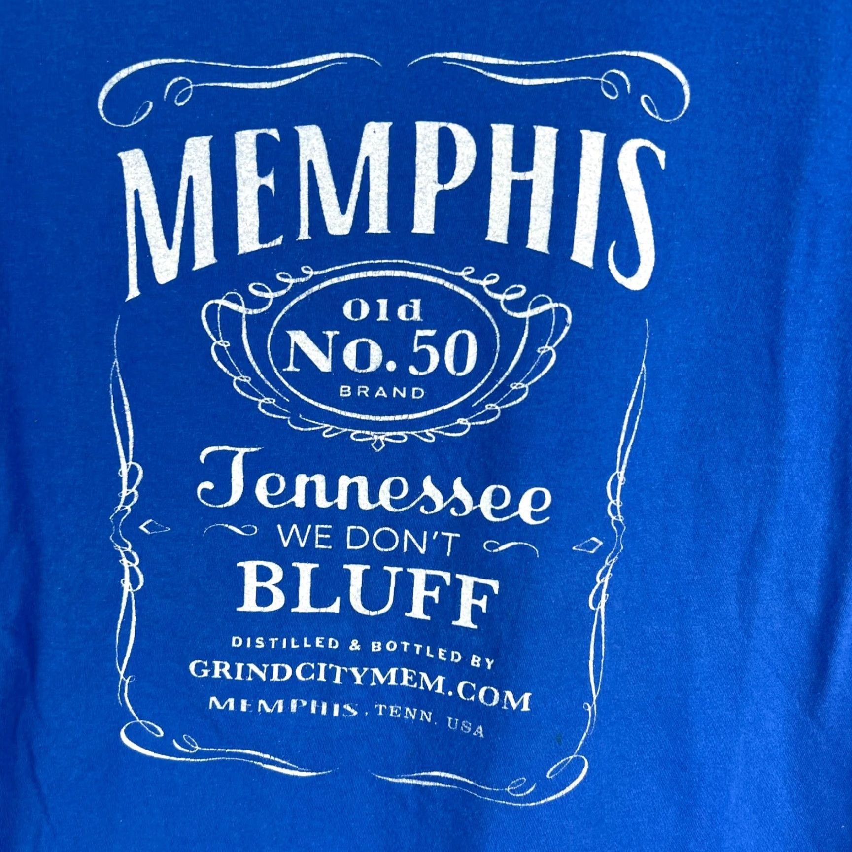 Anvil VINTAGE Memphis Old No. 50 T Shirt Mens XL Blue Anvil Logo Graphic Print Relaxed Fit Limited Edition Adventure Time 90s Mens Size US XL / EU 56 / 4 - 2 Thumbnail