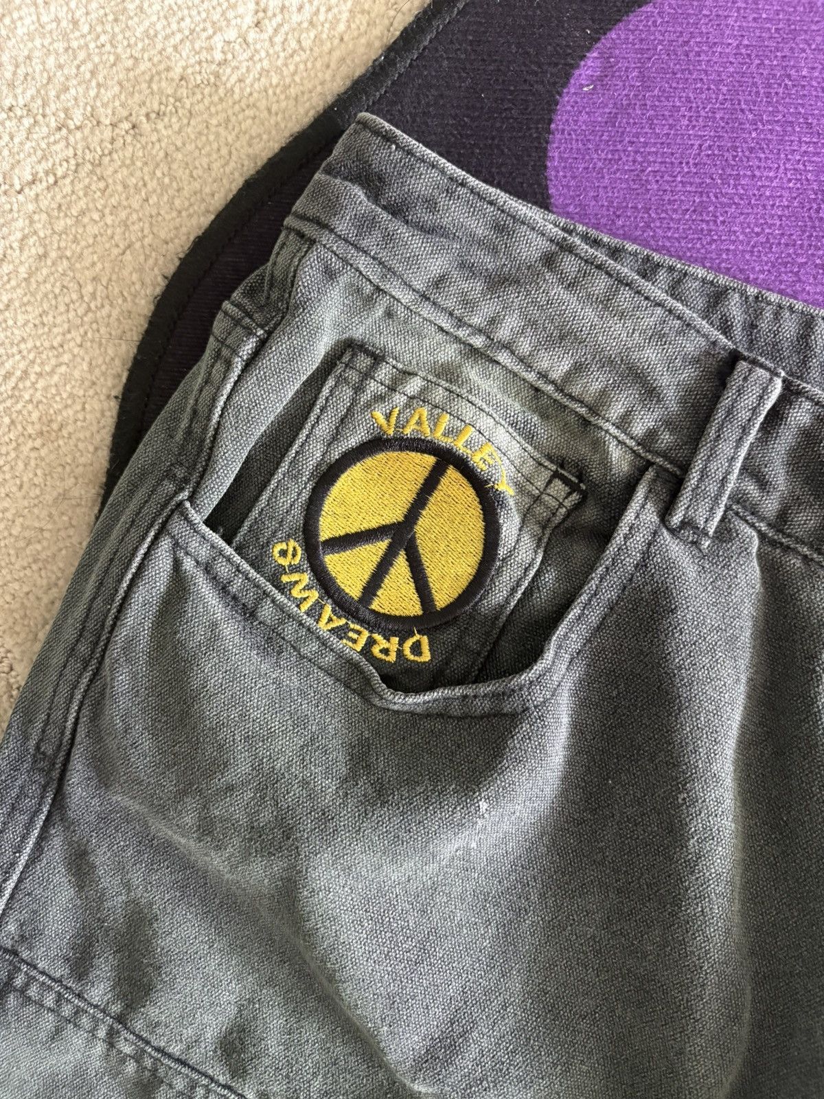 Vale Vale Forever Chain Painters Black Denim Jeans Size US 36 / EU 52 - 4 Thumbnail