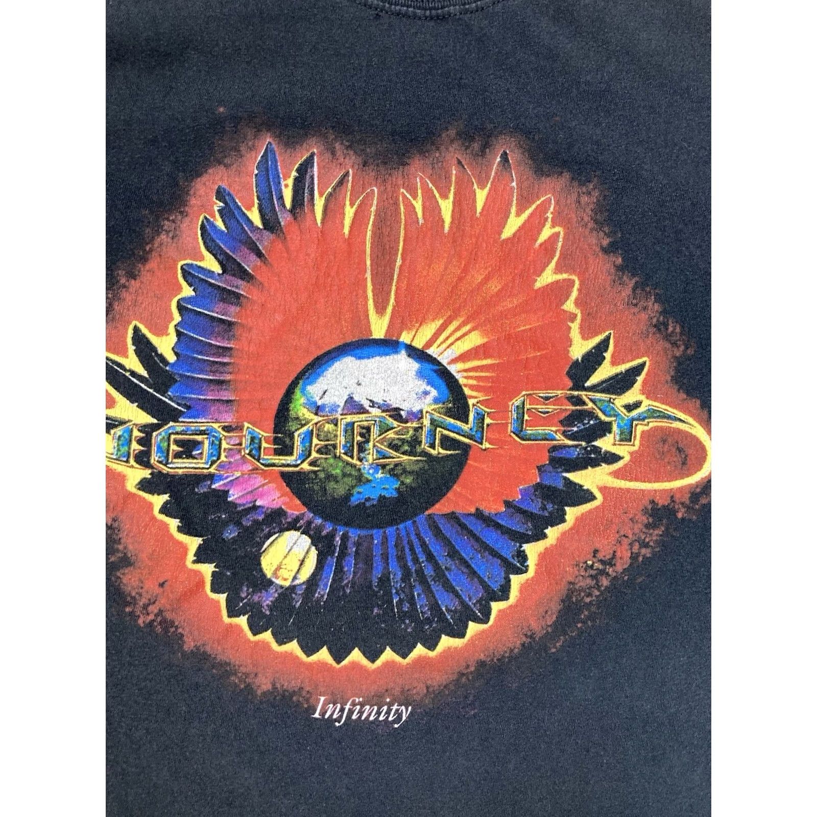 Vintage VINTAGE Journey Infinity Graphic T-shirt Women Small Black Short Sleeve Music Size S / US 4 / IT 40 - 2 Thumbnail