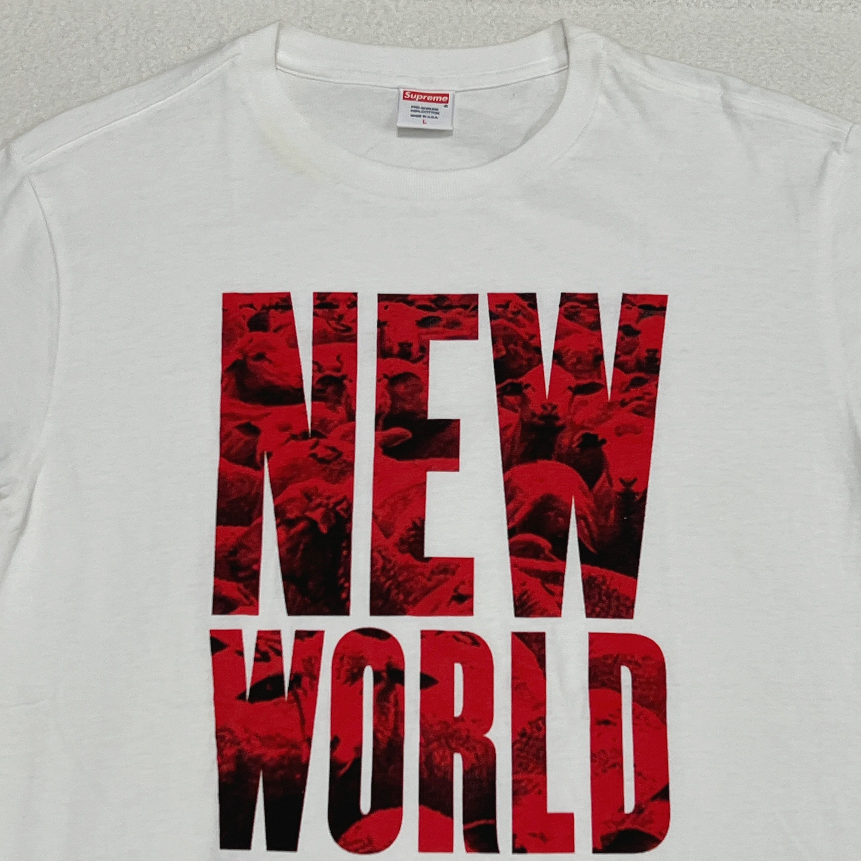 Supreme Supreme SS07 NEW WORLD ORDER Tee White Size US L / EU 52-54 / 3 - 3 Thumbnail