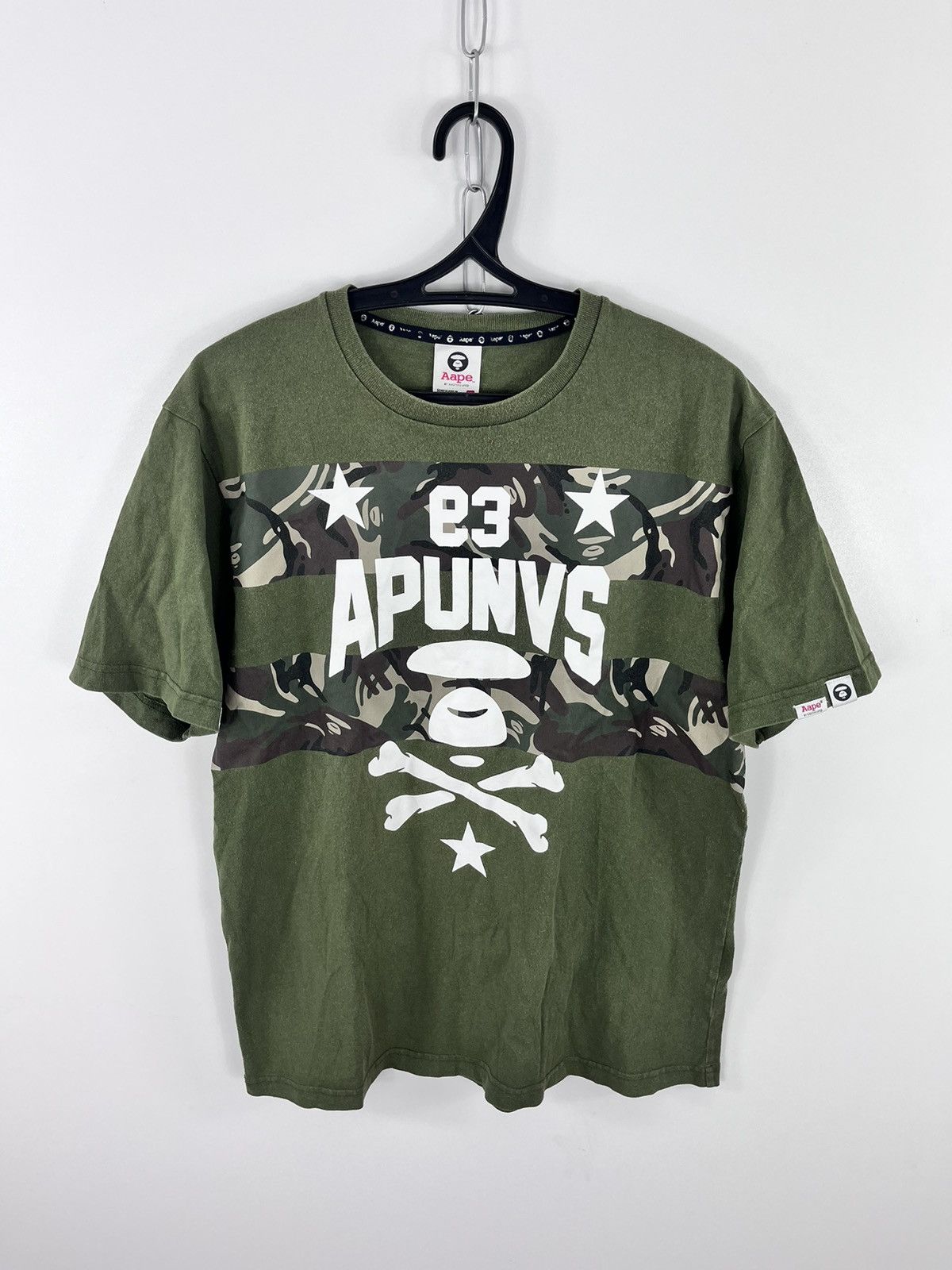 Aape Aape TShirt Y2K Big Logo American Style Green/Olive Size XL Size US XL / EU 56 / 4 - 1 Thumbnail
