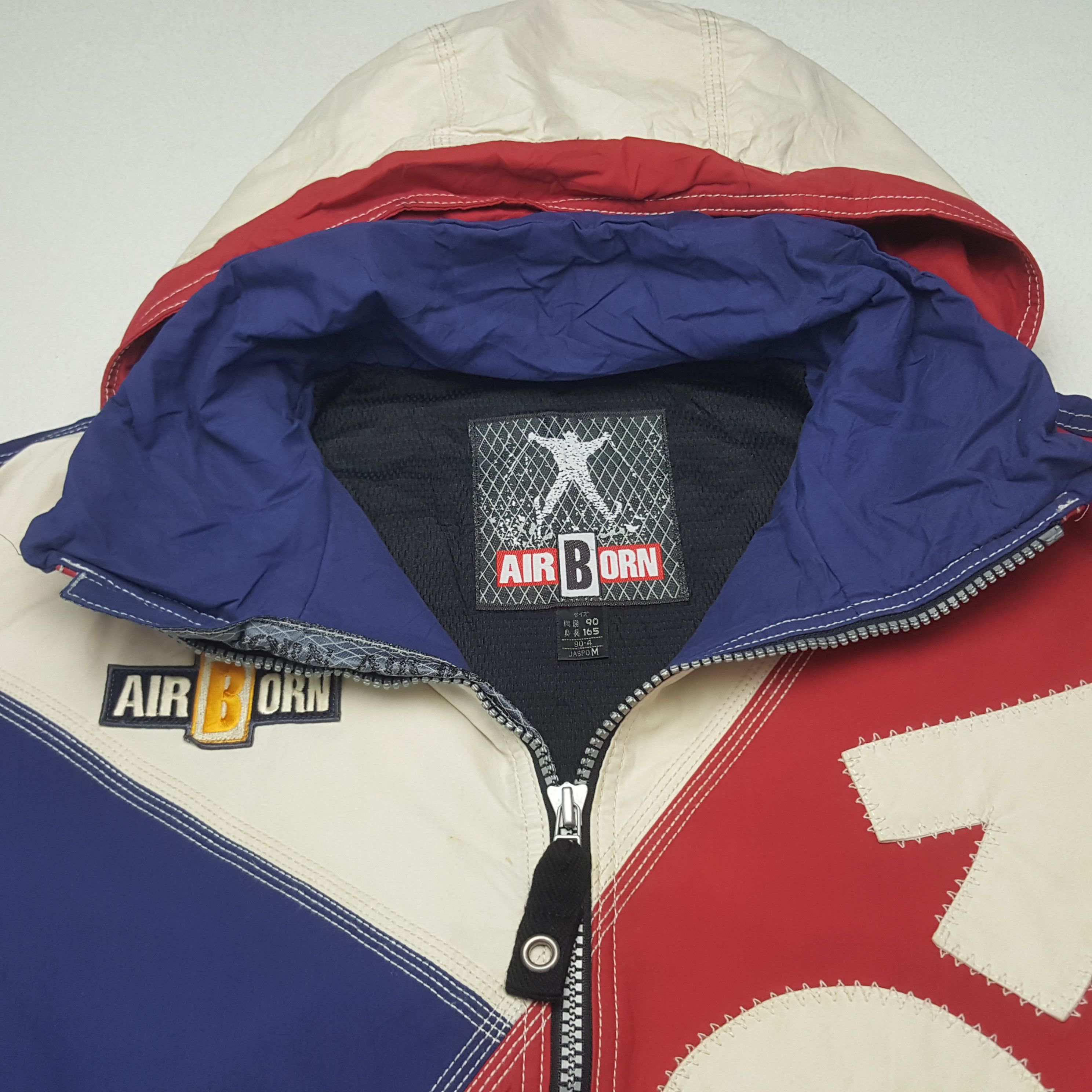 Japanese Brand × Vintage Vintage Air Born Windbreaker Sport Hoodie Jacket Size US M / EU 48-50 / 2 - 6 Thumbnail