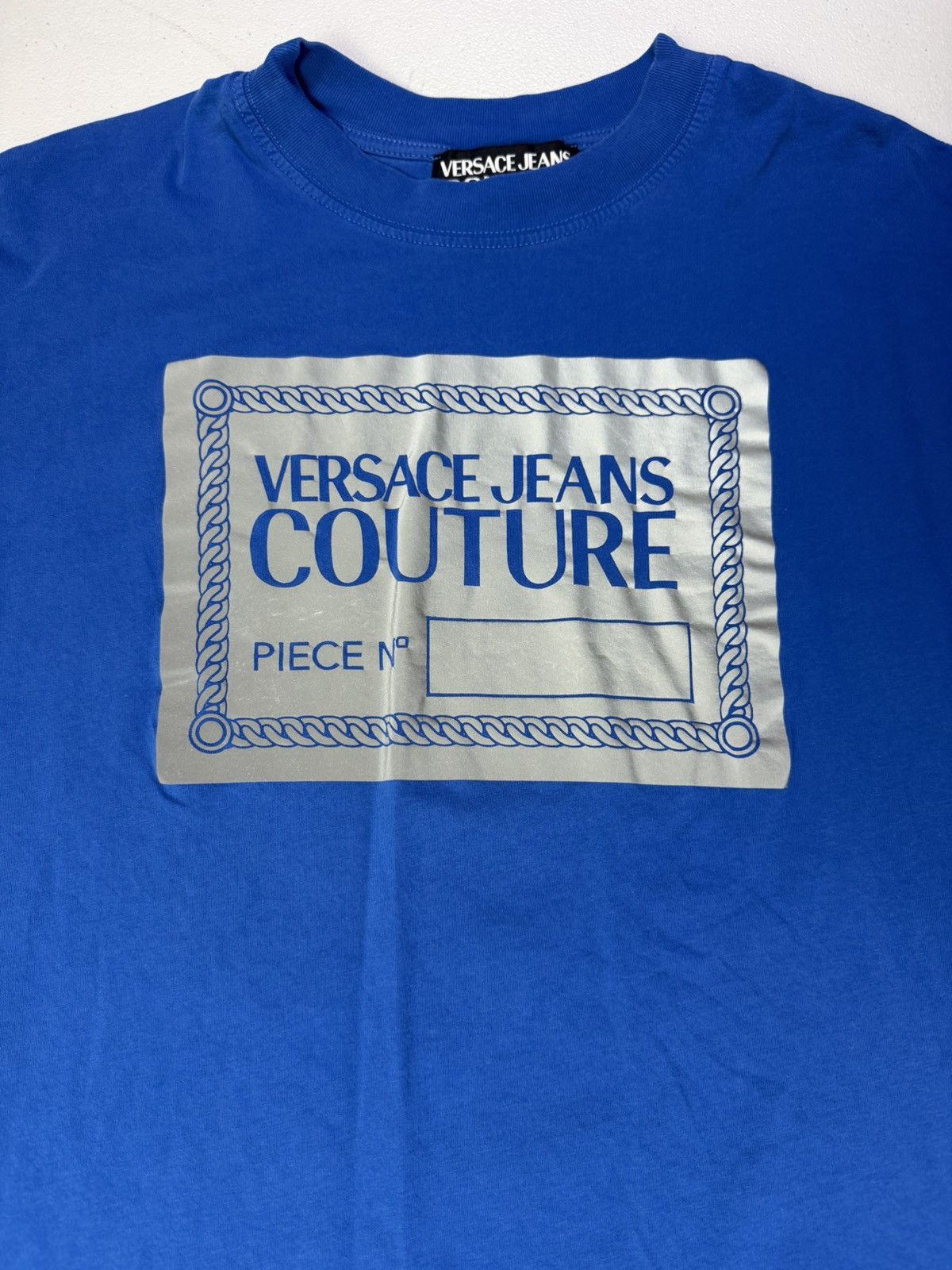 Versace VERSACE JEANS COUTURE Box Logo Graphic Tee Sz M Size US M / EU 48-50 / 2 - 2 Thumbnail