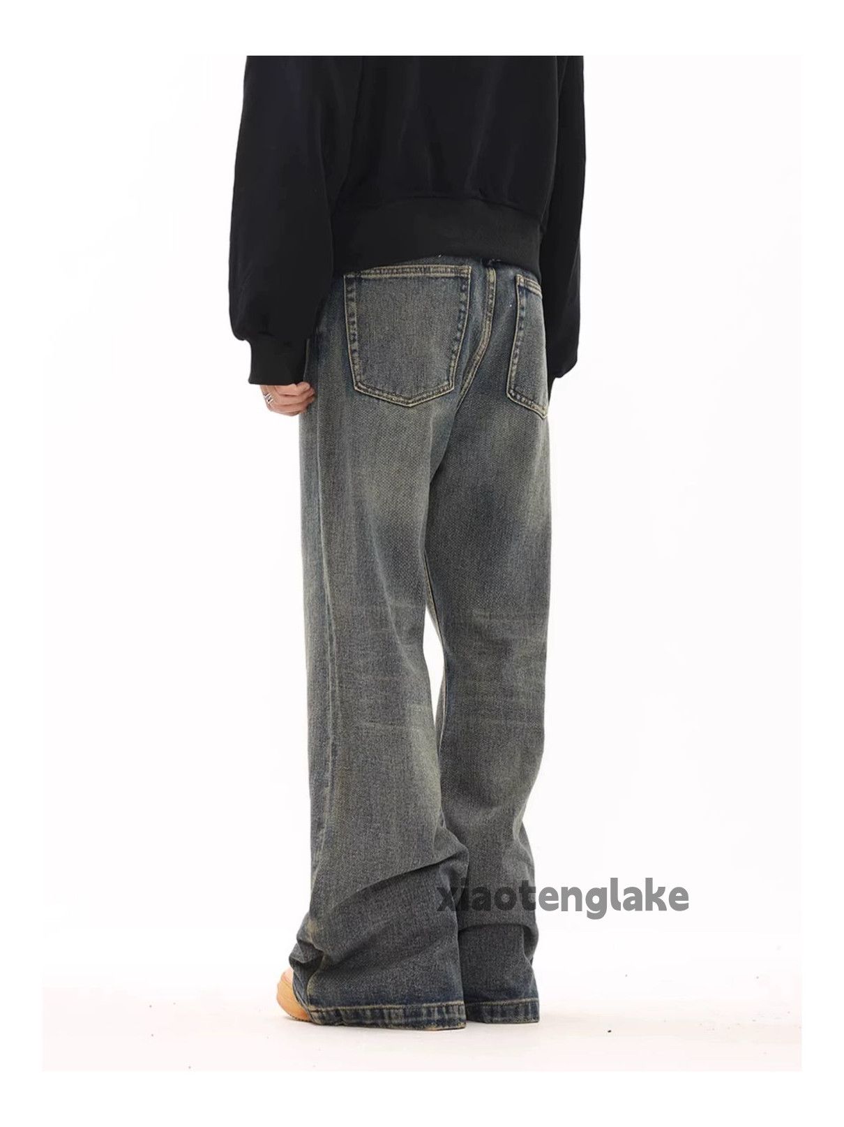 Jean × Vintage washed faded rock yuppie flared jeans Size US 32 / EU 48 - 5 Thumbnail