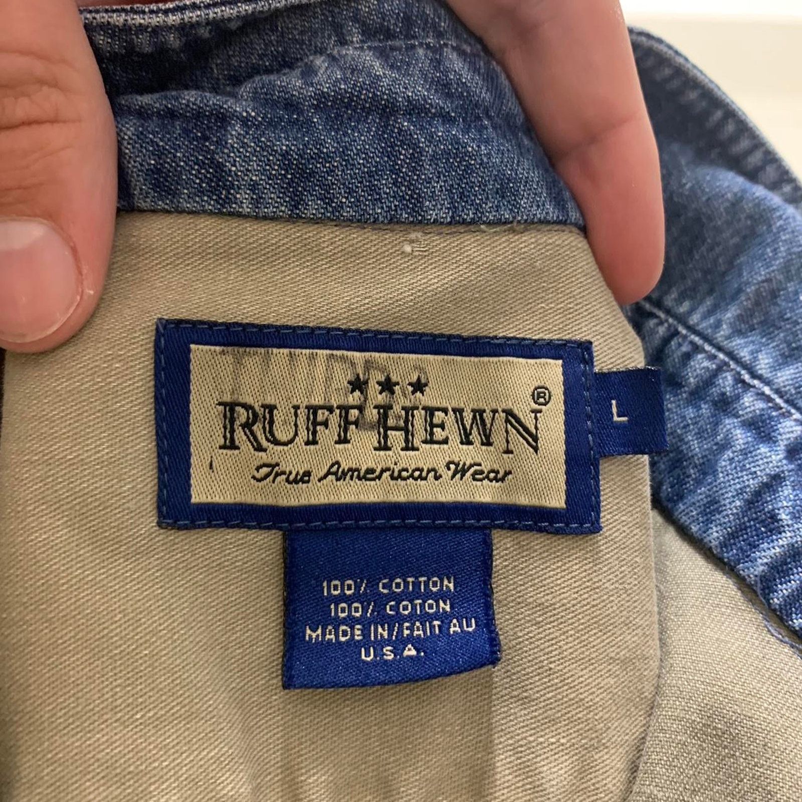 Japanese Brand × Vintage Vintage 90s Western Style Button Up with Denim Collar Size US L / EU 52-54 / 3 - 5 Thumbnail