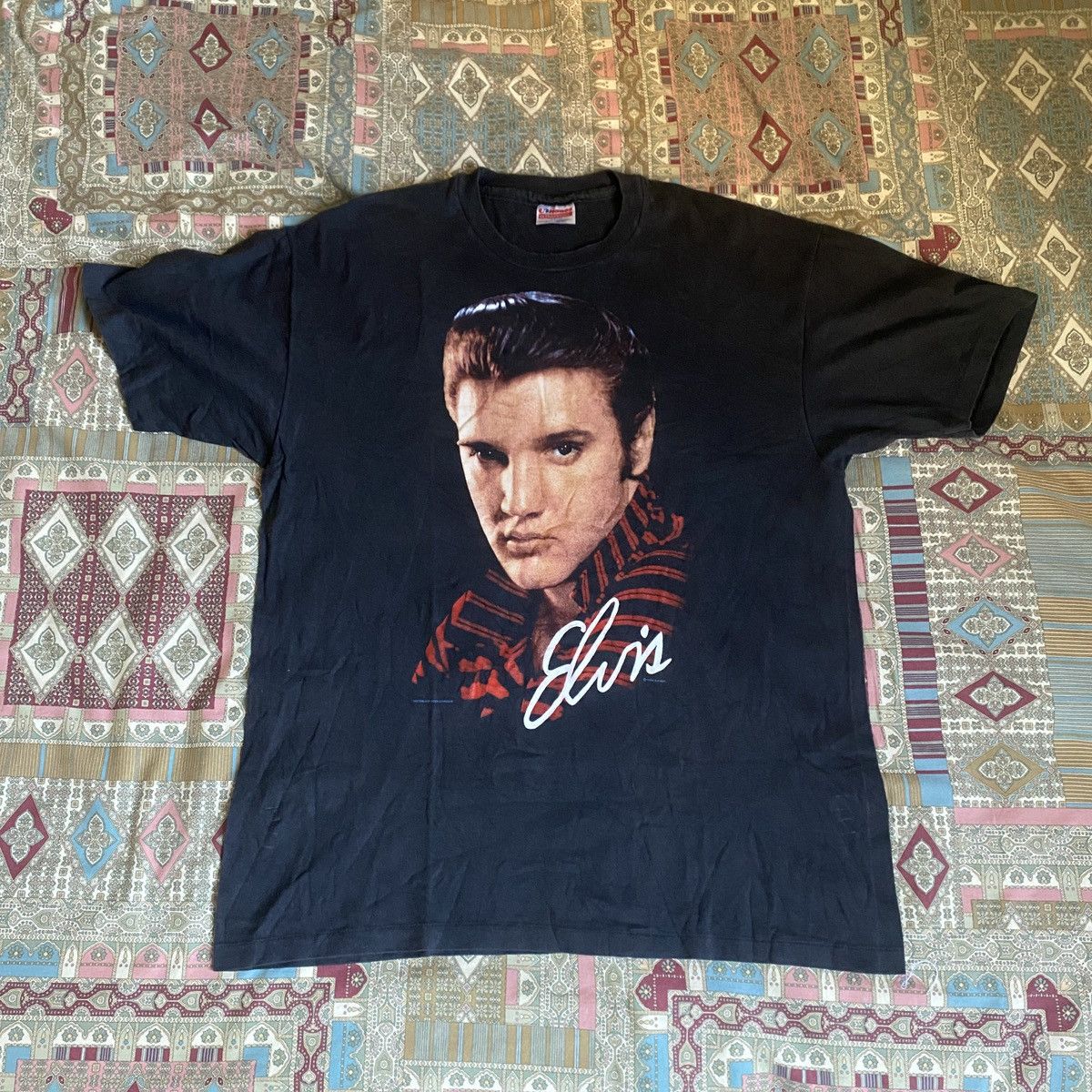 Vintage Vintage 1990 Elvis Presley Single Stitch Size US XL / EU 56 / 4 - 1 Thumbnail