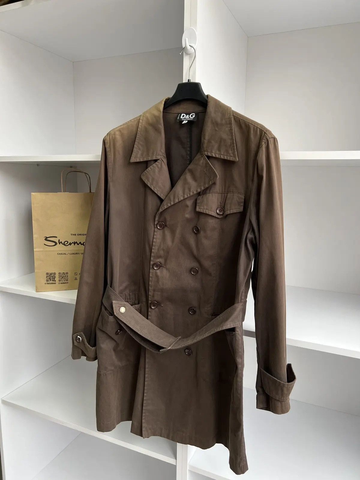 Dolce & Gabbana × Vintage Vintage Dolce Gabbana brown archival trench coat Size US M / EU 48-50 / 2 - 5 Thumbnail
