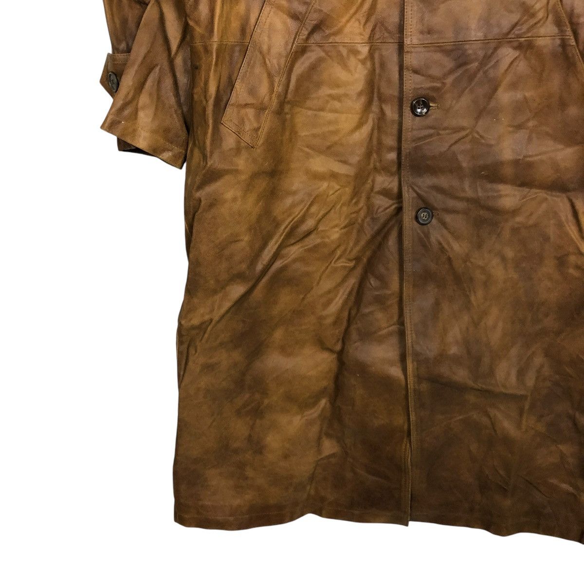 Harley Davidson 🔥VINTAGE GENUINE LEATHER LONG JACKET HARLEY DAVIDSON BIKER Size US M / EU 48-50 / 2 - 5 Thumbnail