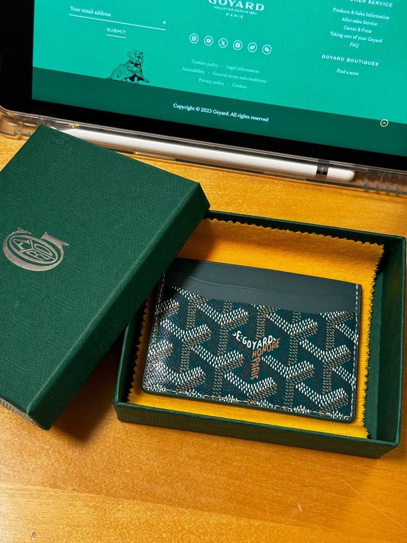 Pre-owned Goyard Discounted New  Card Holder In Multicolor