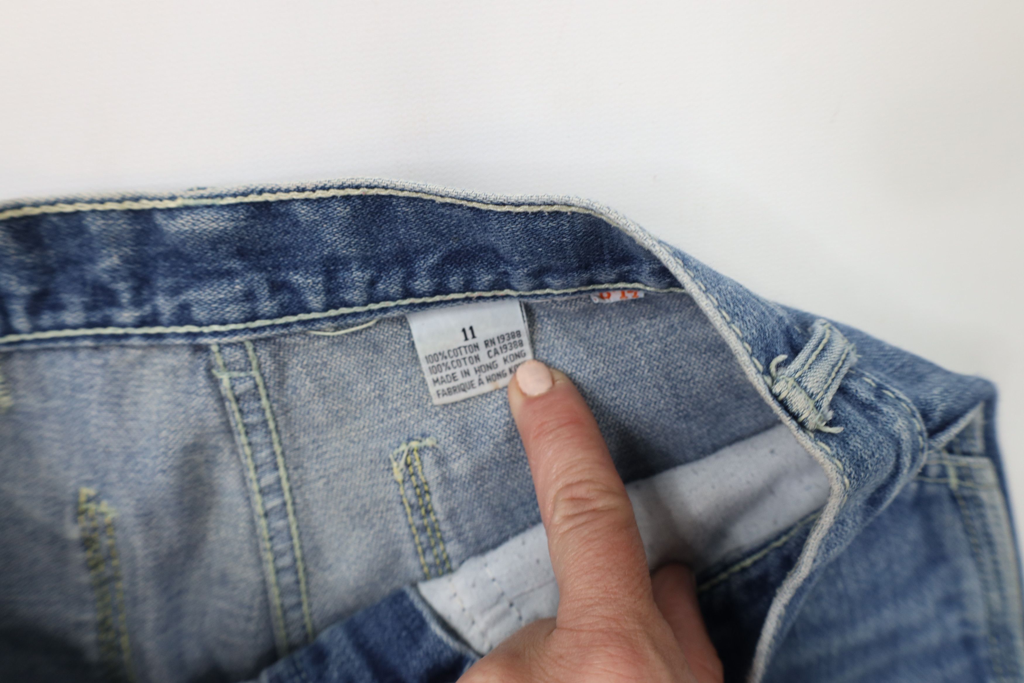 Vintage Vintage 90s Streetwear Flared Denim Jeans Blue Cotton Size 32" / US 10 / IT 46 - 10 Thumbnail