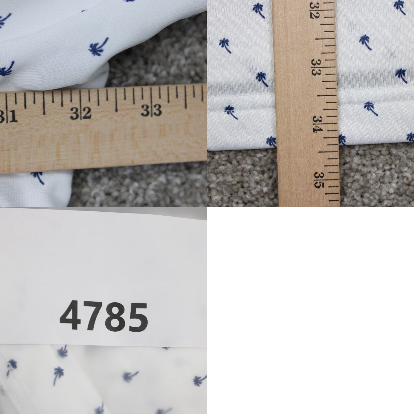 Vintage Kilburne & Finch Polo Shirt Mens 5XL White/Blue Palm Tree All Over Print NWT AOP Shirt Size US XXL / EU 58 / 5 - 9 Thumbnail