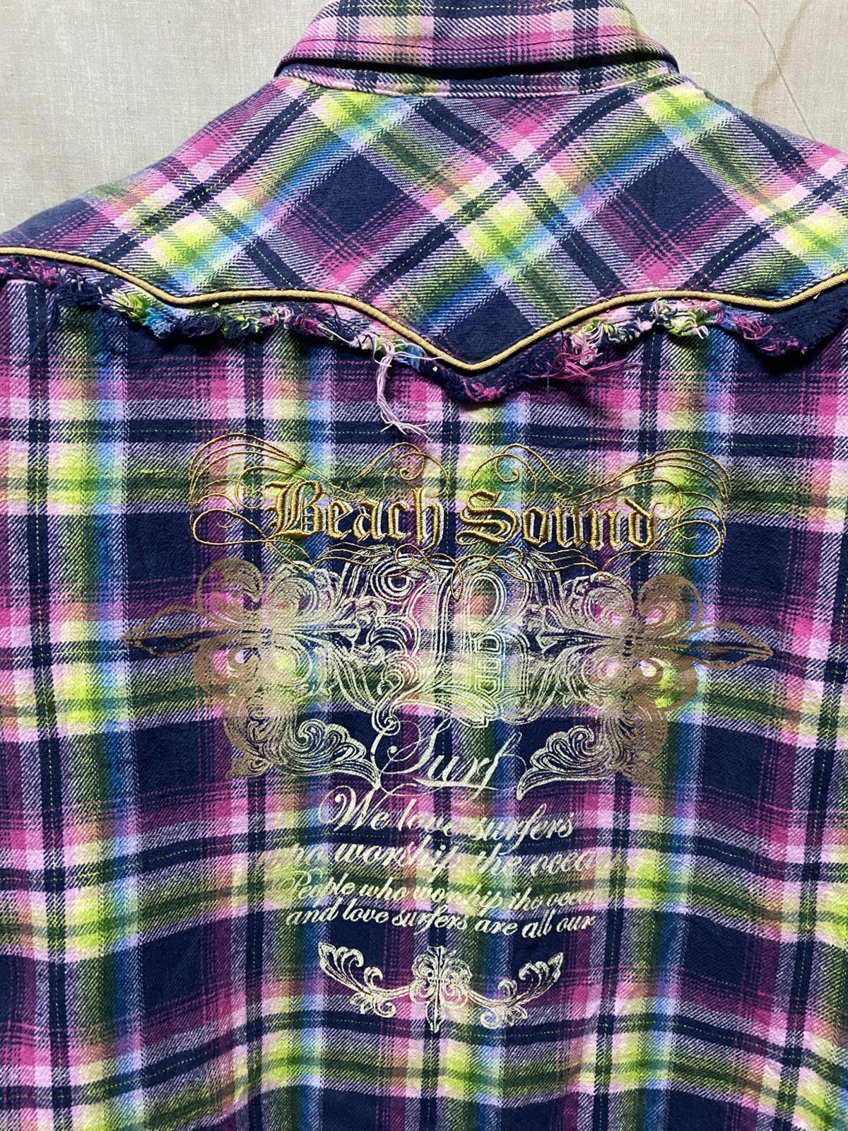 Japanese Brand Beach Sound Multicolor Western Snap Button Shirt Size S / US 4 / IT 40 - 4 Thumbnail