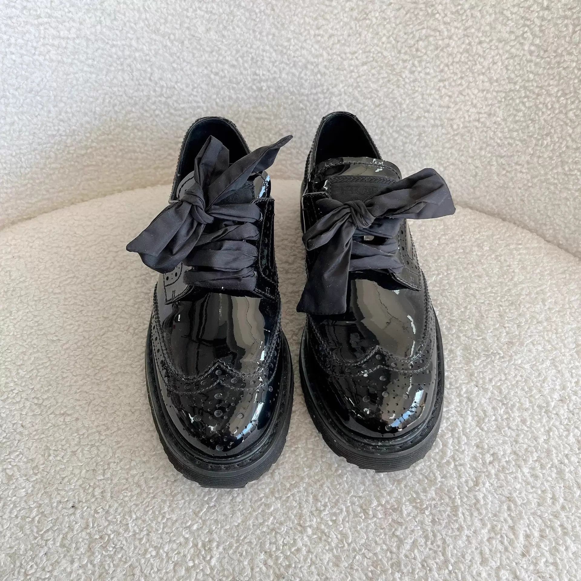 Prada Prada Black Bow Cut-out Casual Shoes 35 Size US 4.5 / IT 34.5 - 2 Thumbnail