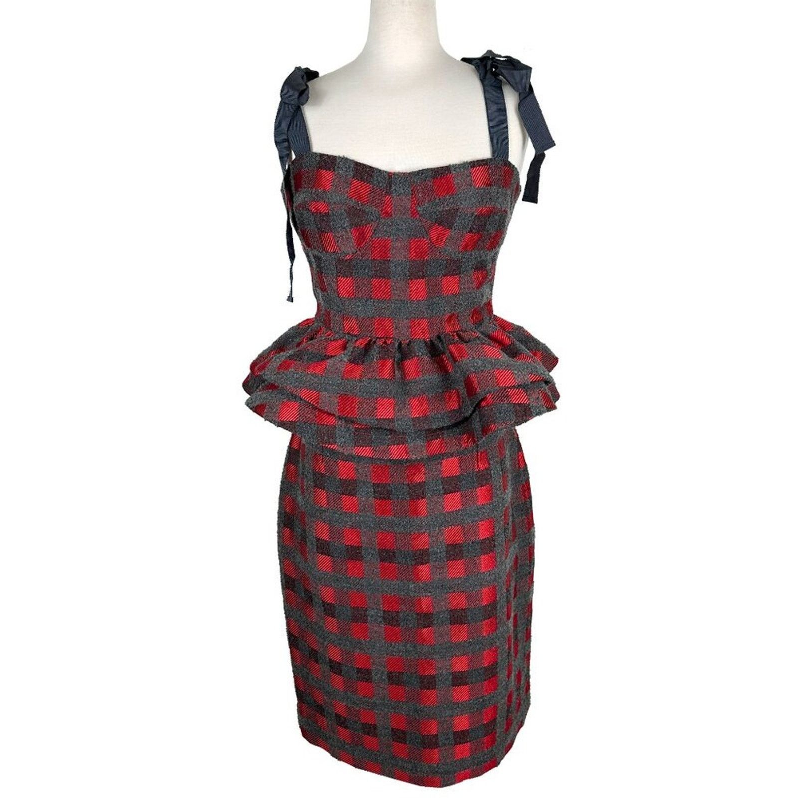 Other Silvia Tcherassi Red Plaid Delaney Skirt Dakia Top Set Dress Size L / US 10 / IT 46 - 1 Thumbnail