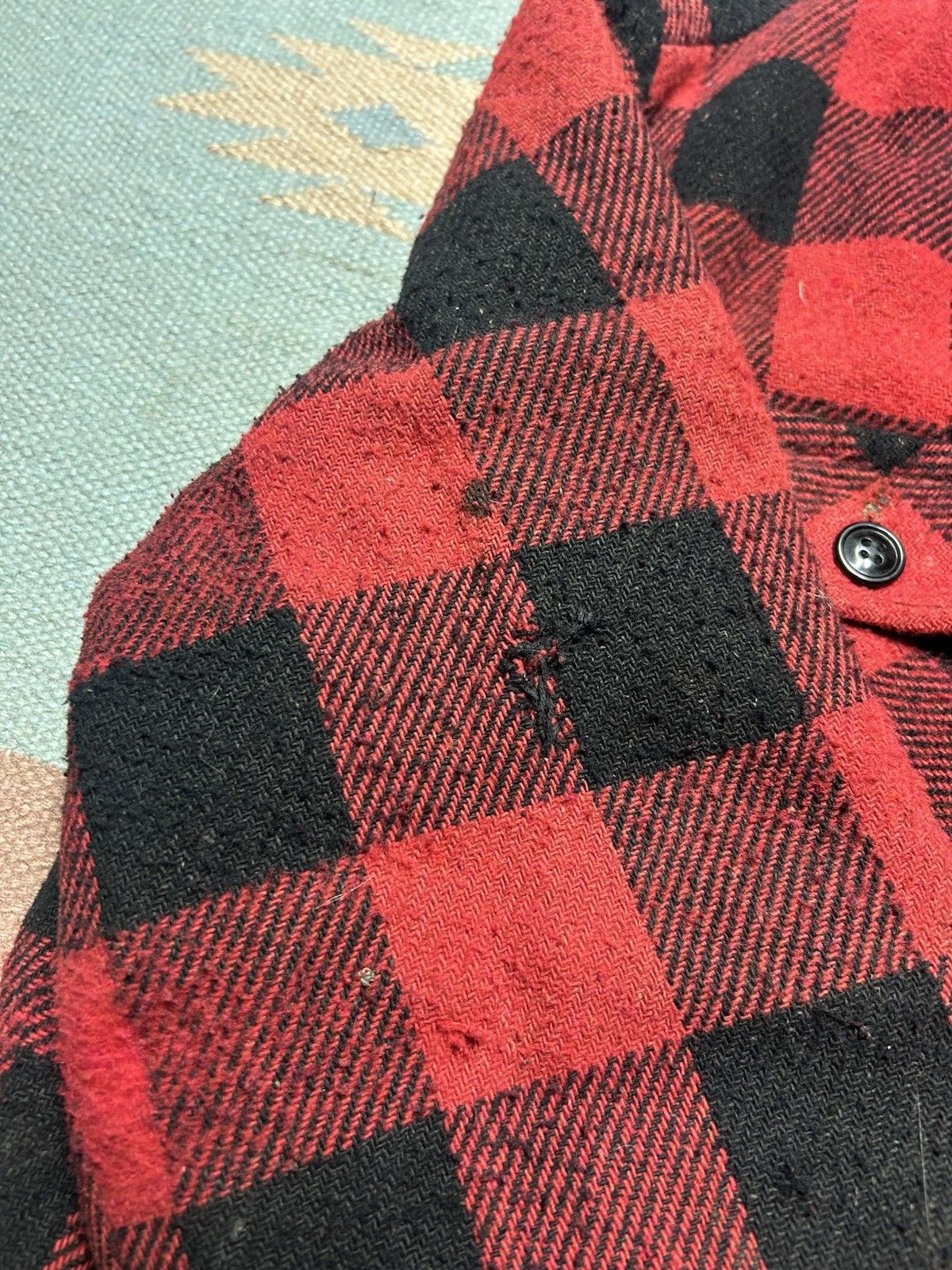 Vintage Vtg wool zip jacket buffalo plaid Weatherguard quilted large Size US L / EU 52-54 / 3 - 6 Thumbnail