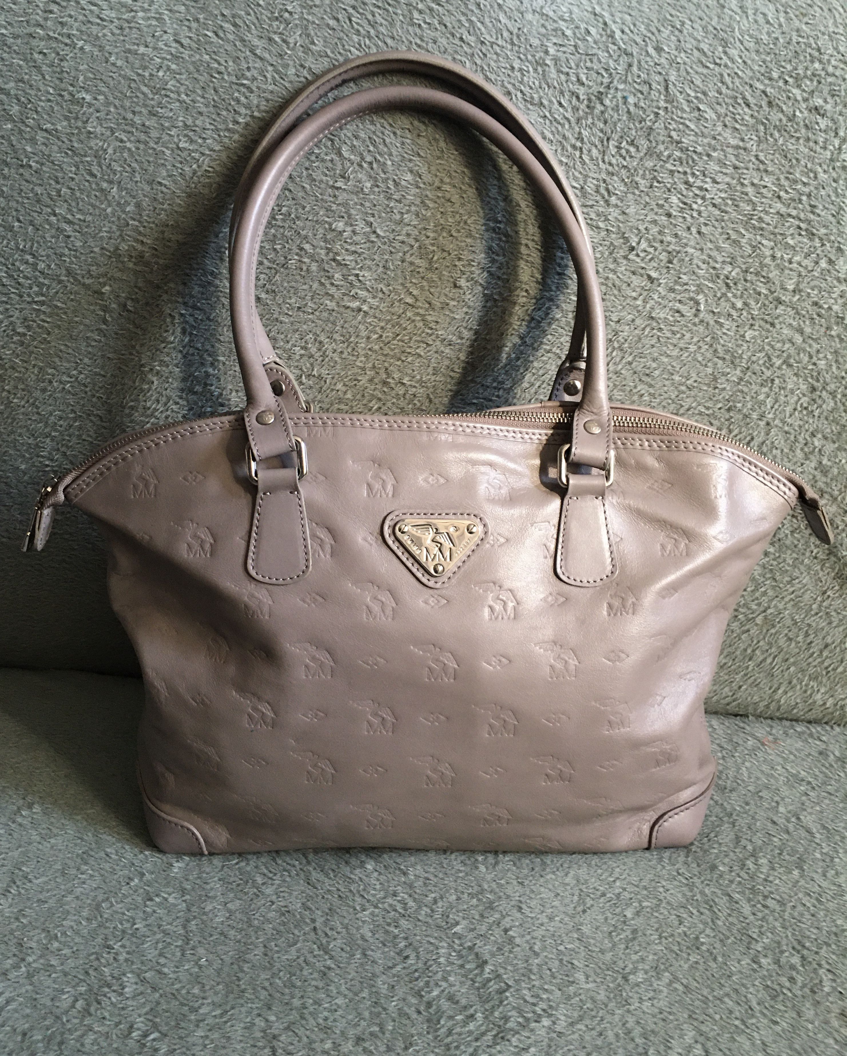 Maison Mollerus Maison Mollerus Leather Monogram Vintage Handbag Bag Size ONE SIZE - 1 Thumbnail