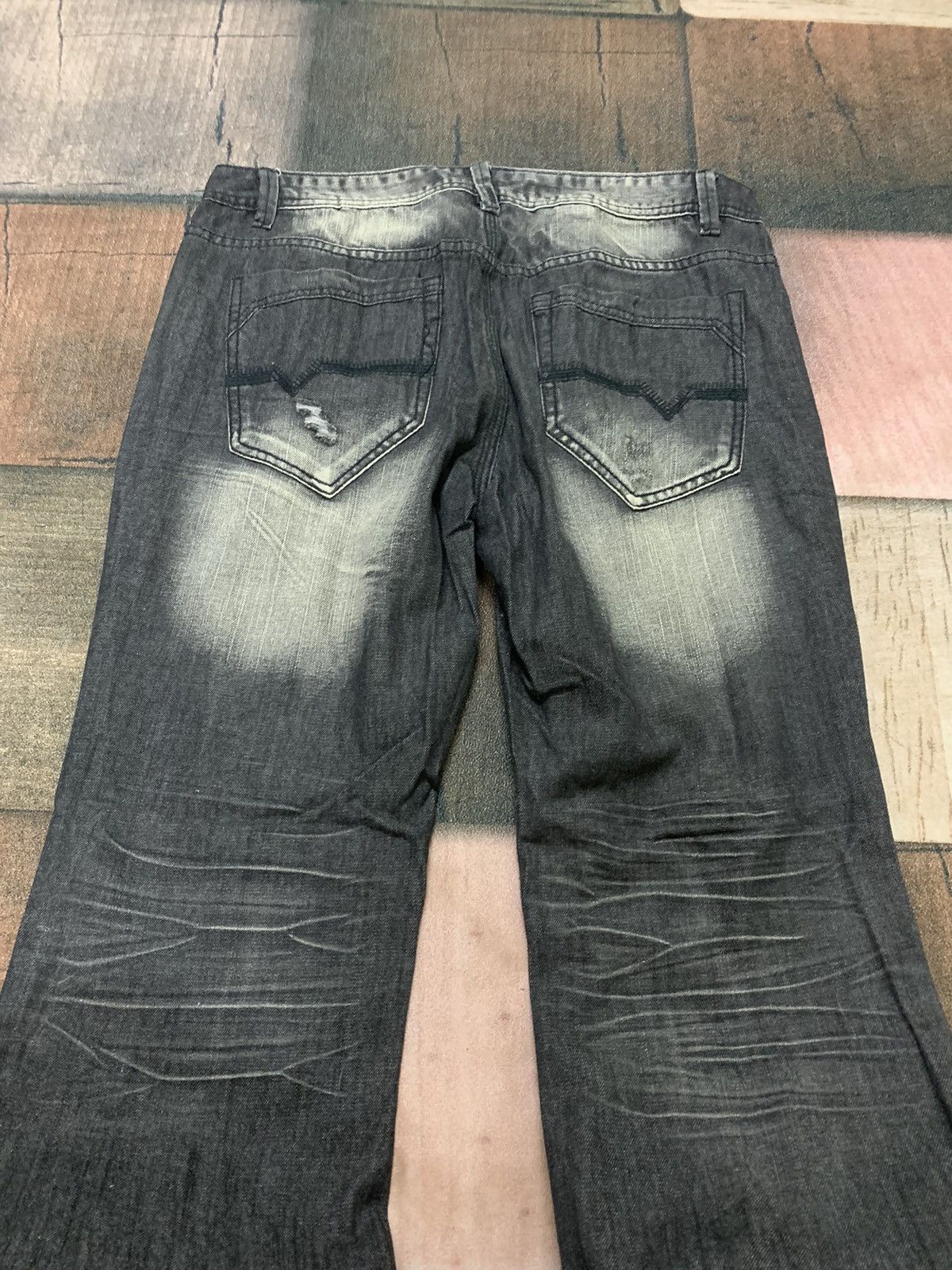 Beauty Beast × If Six Was Nine × Le Grande Bleu (L.G.B.) DISTRESSED FLARE BAGGY jeans punk goth opium style Size US 38 / EU 54 - 11 Thumbnail
