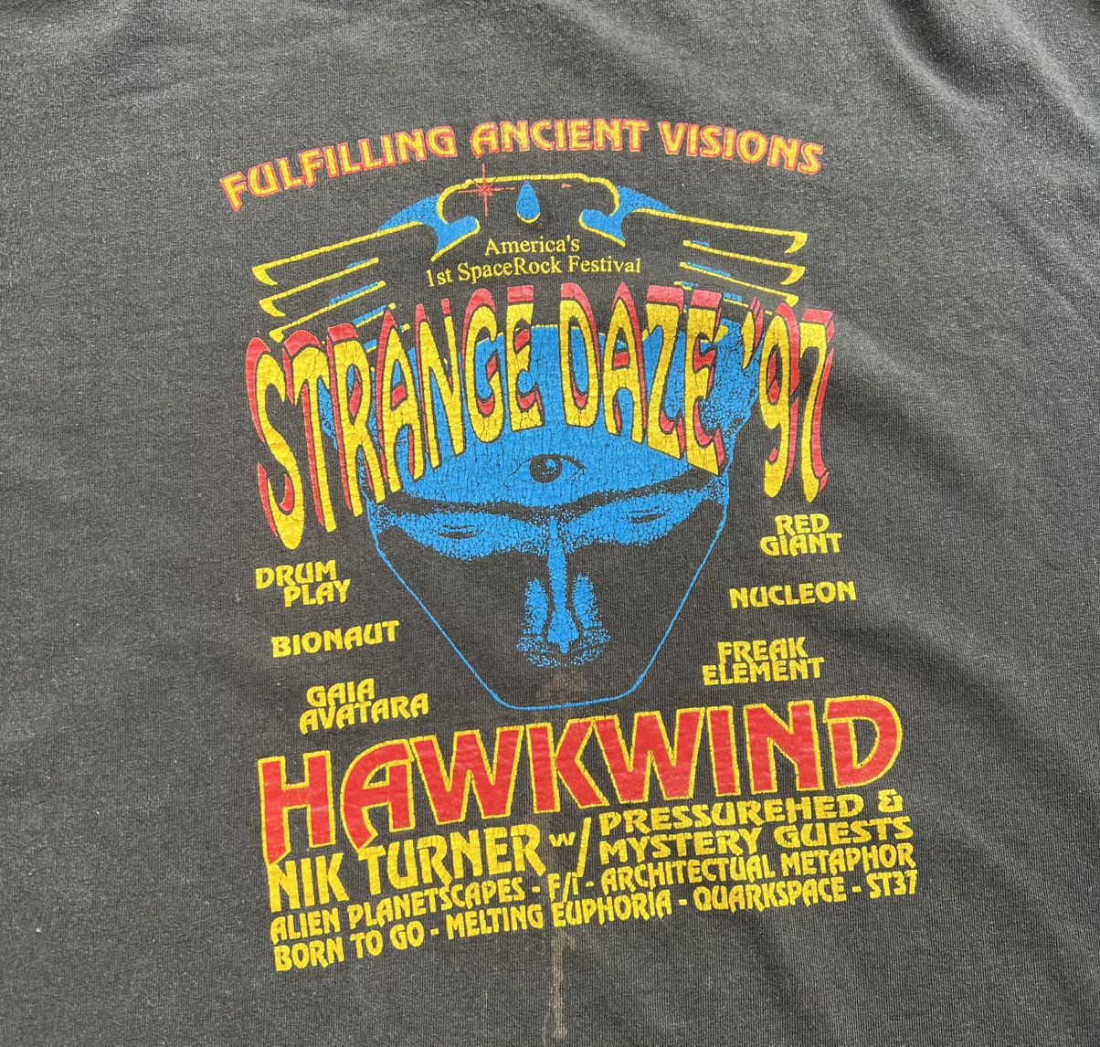 Lee × Vintage Vintage 1997 Strange Daze Hawkwind Tour T-Shirt Tee Size US XL / EU 56 / 4 - 4 Thumbnail