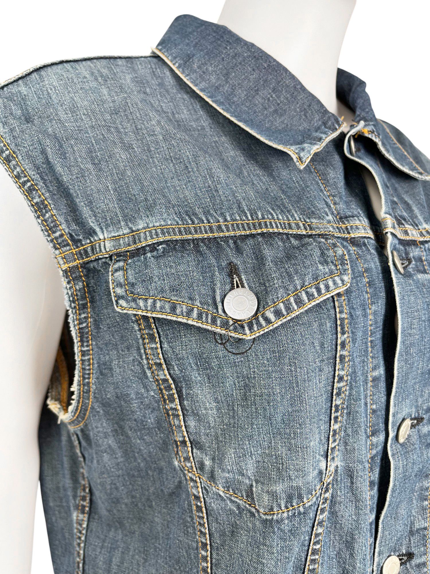 Helmut Lang Denim Blue Gilet Size US L / EU 52-54 / 3 - 5 Thumbnail