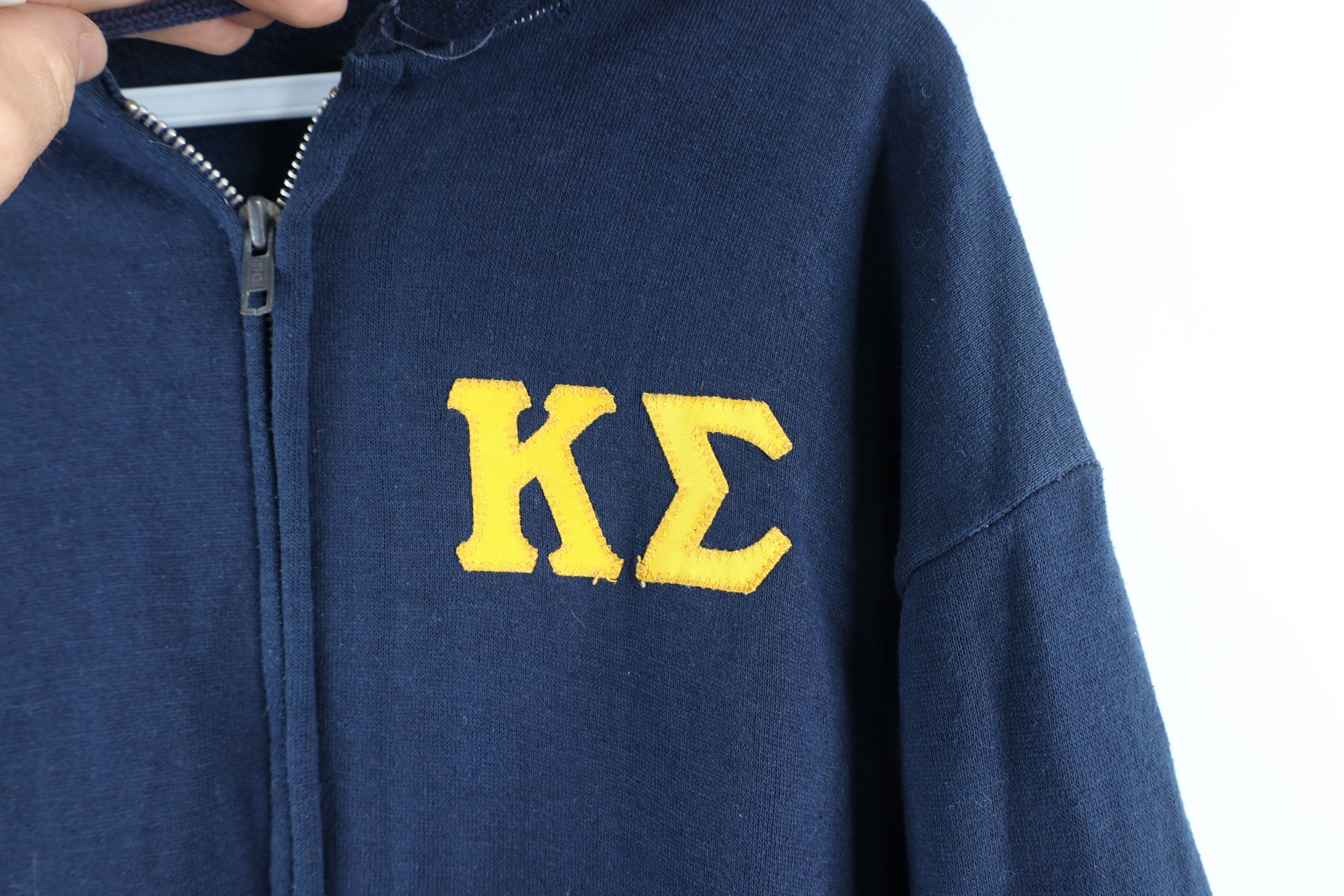 Vintage Vintage 70s Epsilon Fraternity Full Zip Hoodie Blue USA Size US M / EU 48-50 / 2 - 4 Thumbnail