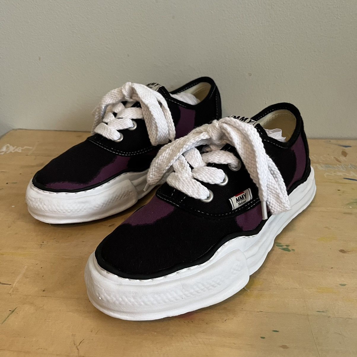 Maison MIHARA YASUHIRO Cow Print Baker Low Shoe Size US 8 / EU 41 - 1 Thumbnail