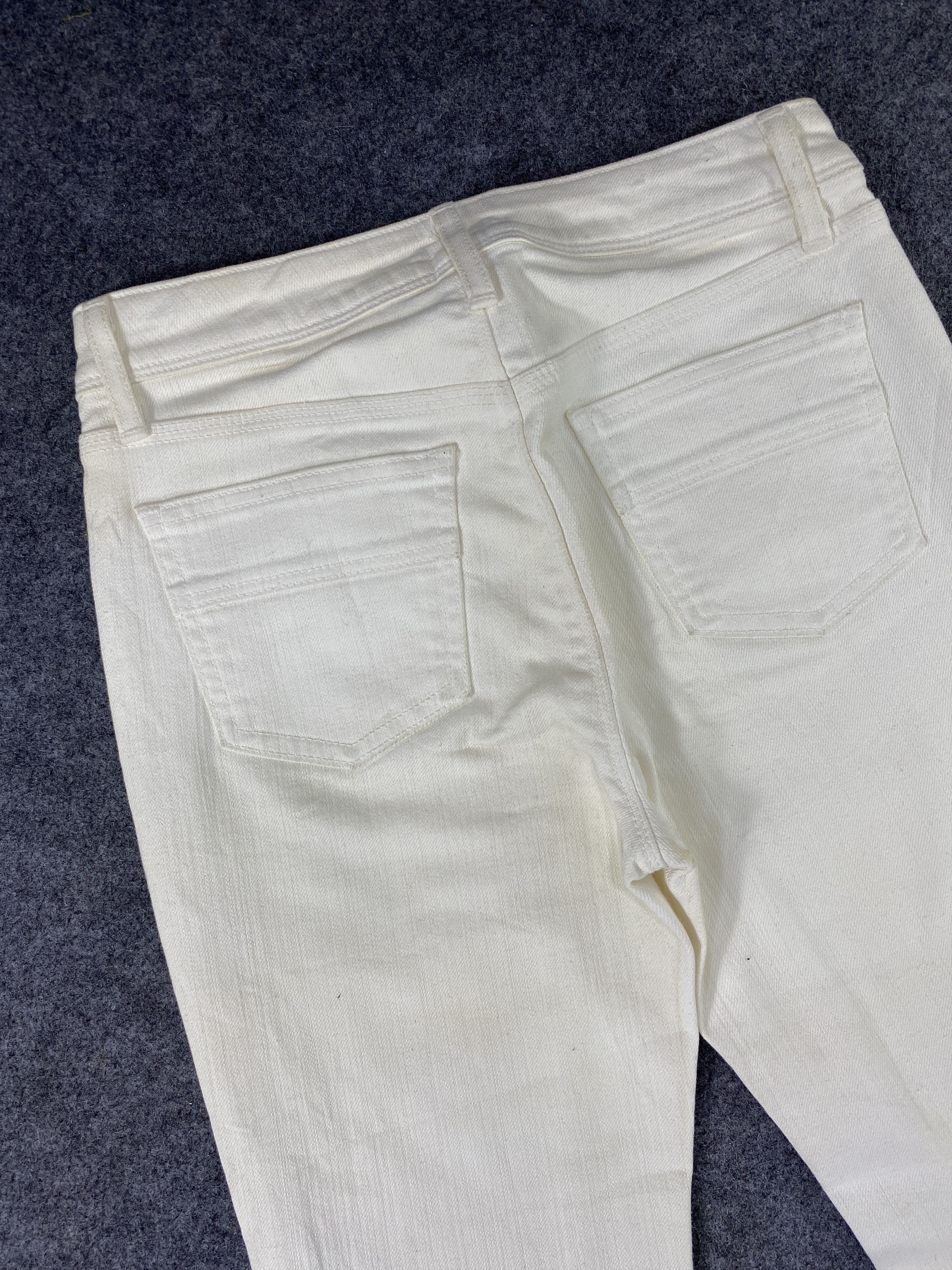 Japanese Brand Brappers Lasting Comfort White Flare Jeans-J1059 Size 27" / US 4 / IT 40 - 6 Thumbnail