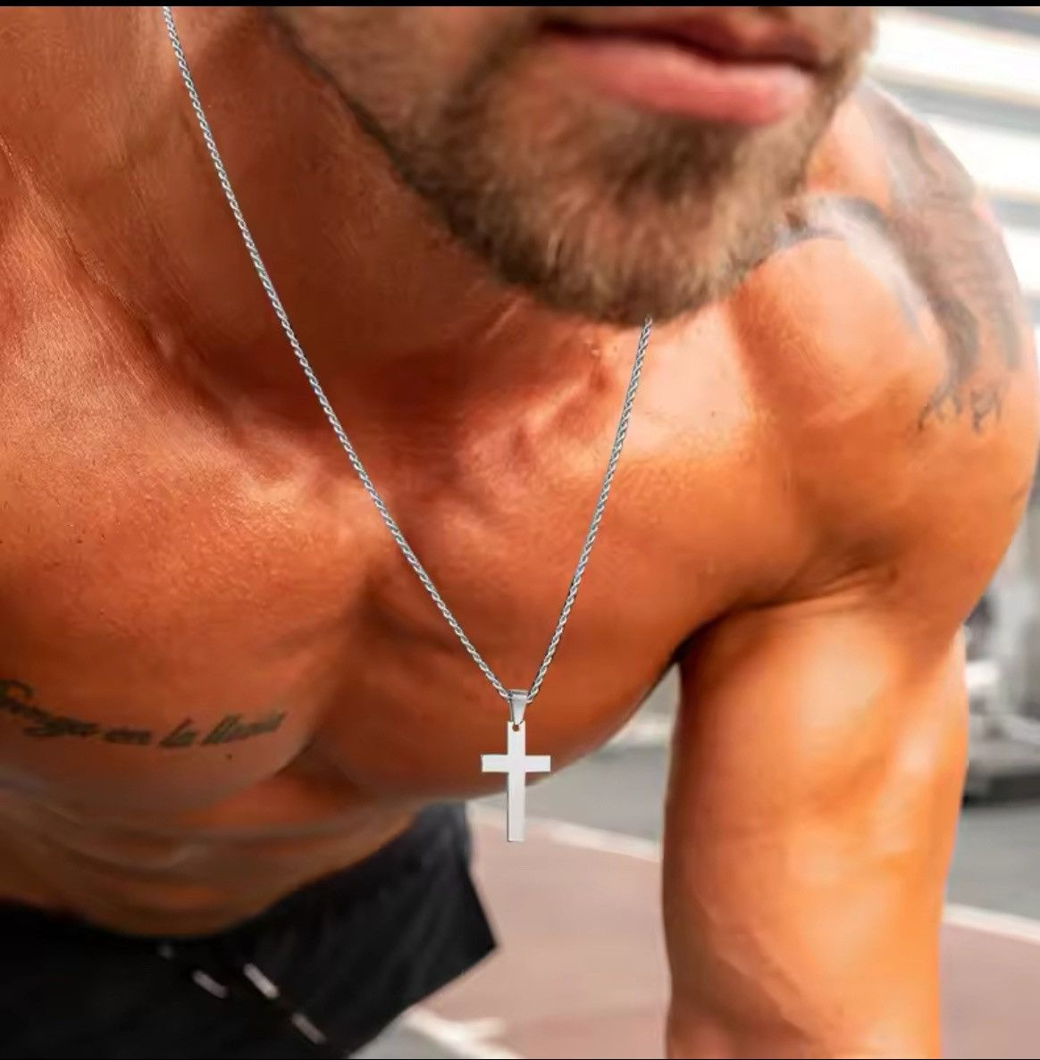 Other Anti Allergy Stainless Steel Plain Cross Pendant with Rope Size ONE SIZE - 3 Thumbnail